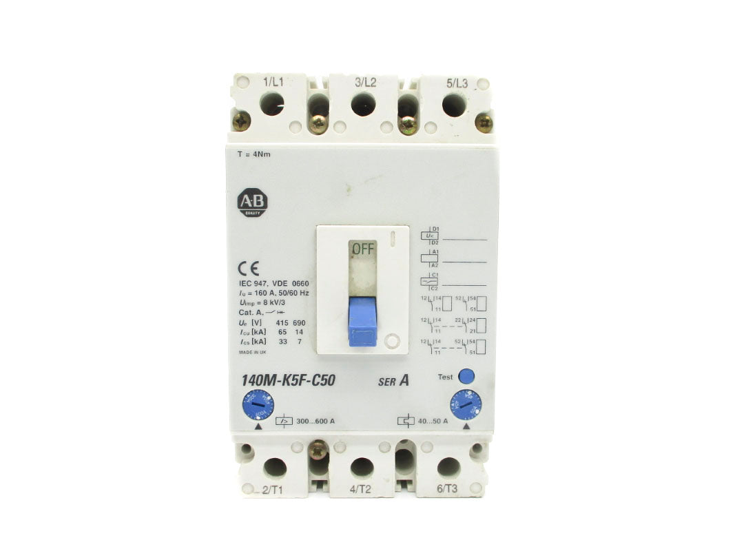 ALLEN BRADLEY 140M-K5F-C50 SER. A 50A 690V UNMP