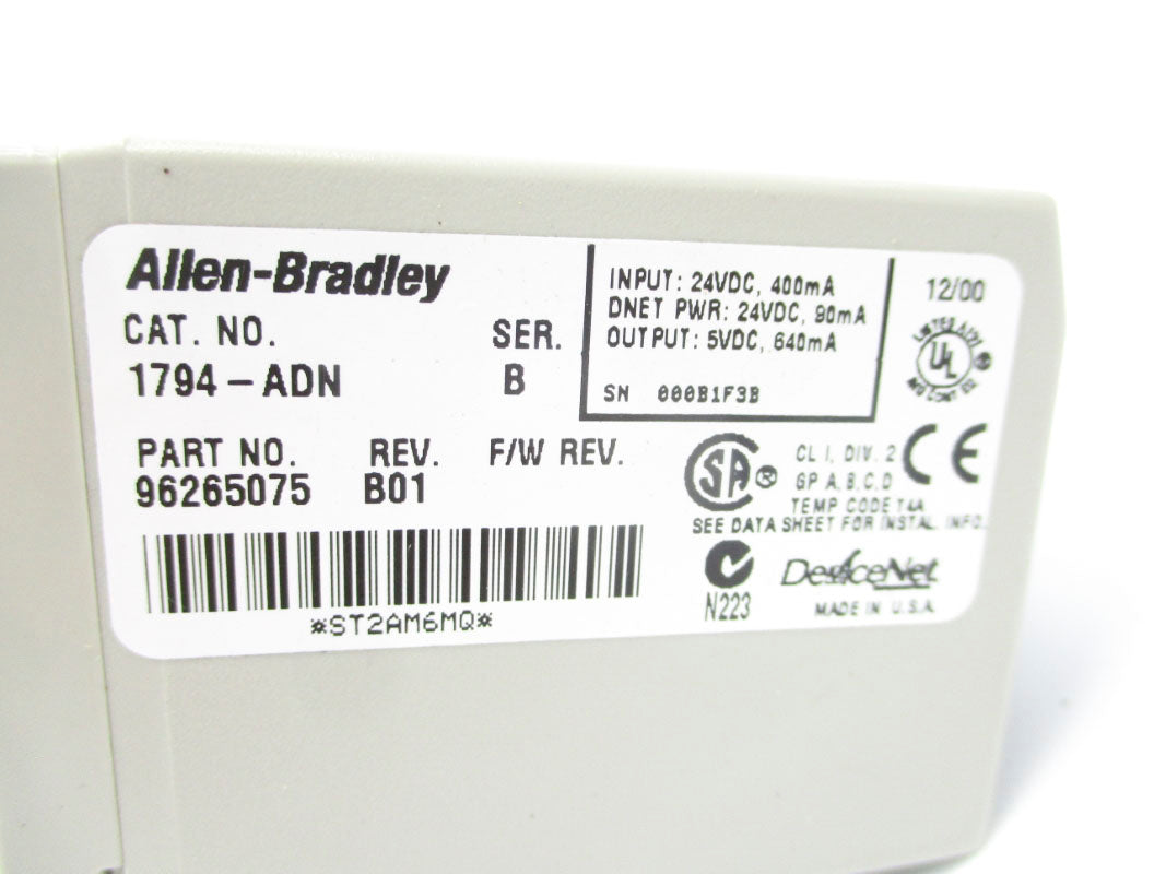 ALLEN BRADLEY 1794-ADN SER. B 24VDC NSNP