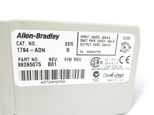 ALLEN BRADLEY 1794-ADN SER. B 24VDC NSNP