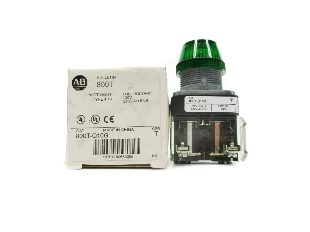 ALLEN BRADLEY 800T-Q10G SER.T 120VAC/DC (WH) NSMP