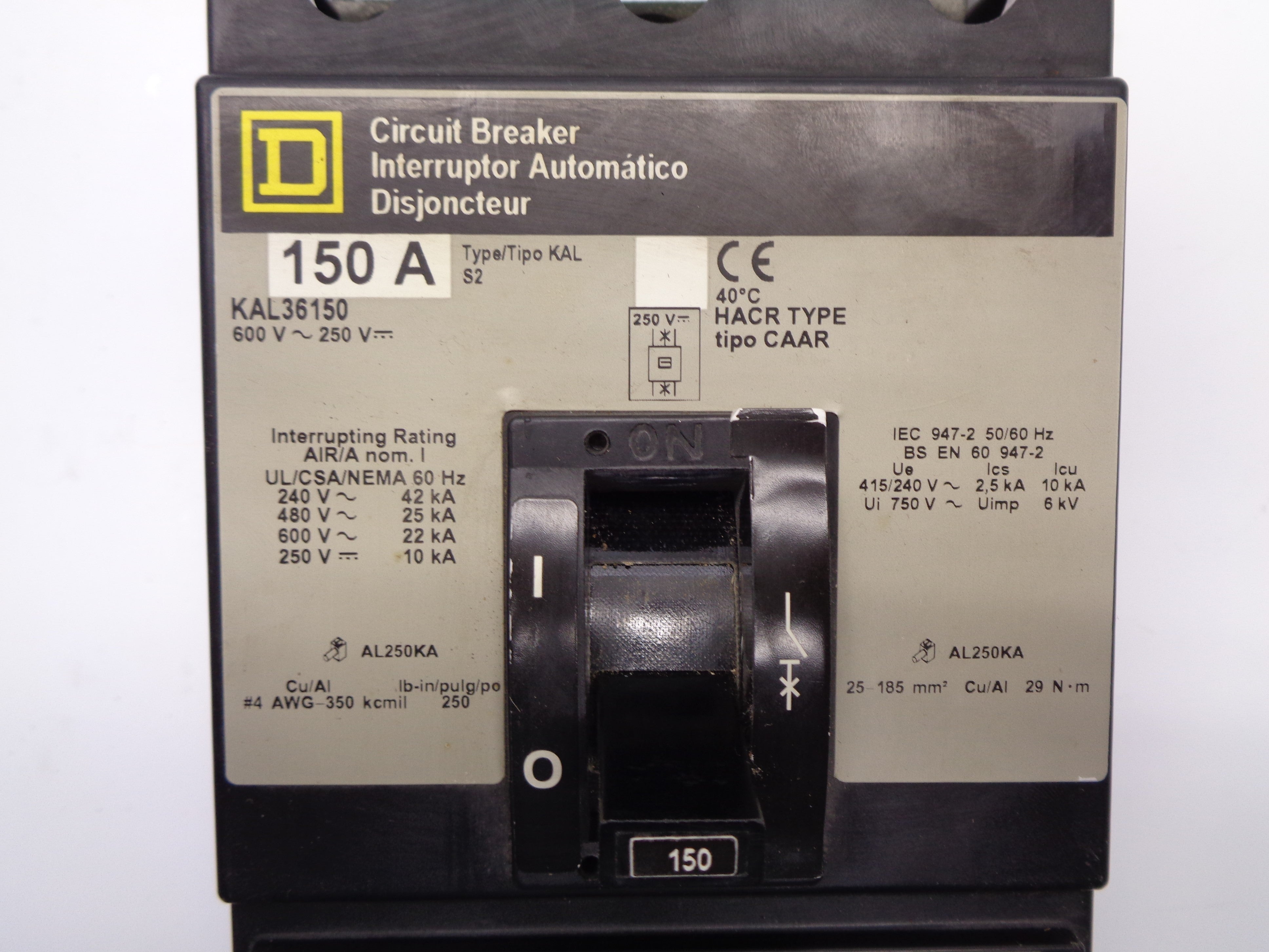 SQUARE D KAL36150 150A 600V NSNP