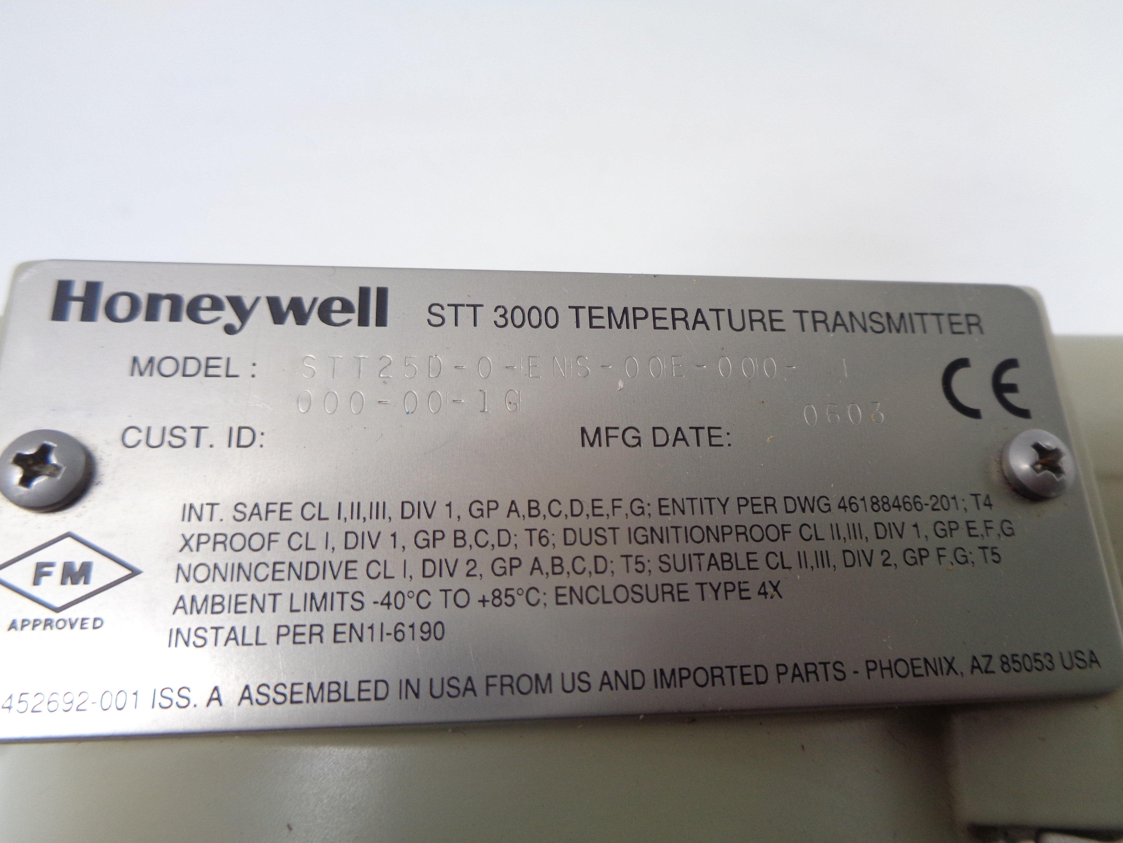 HONEYWELL STT25D-0-ENS-00E-000-1 UNMP