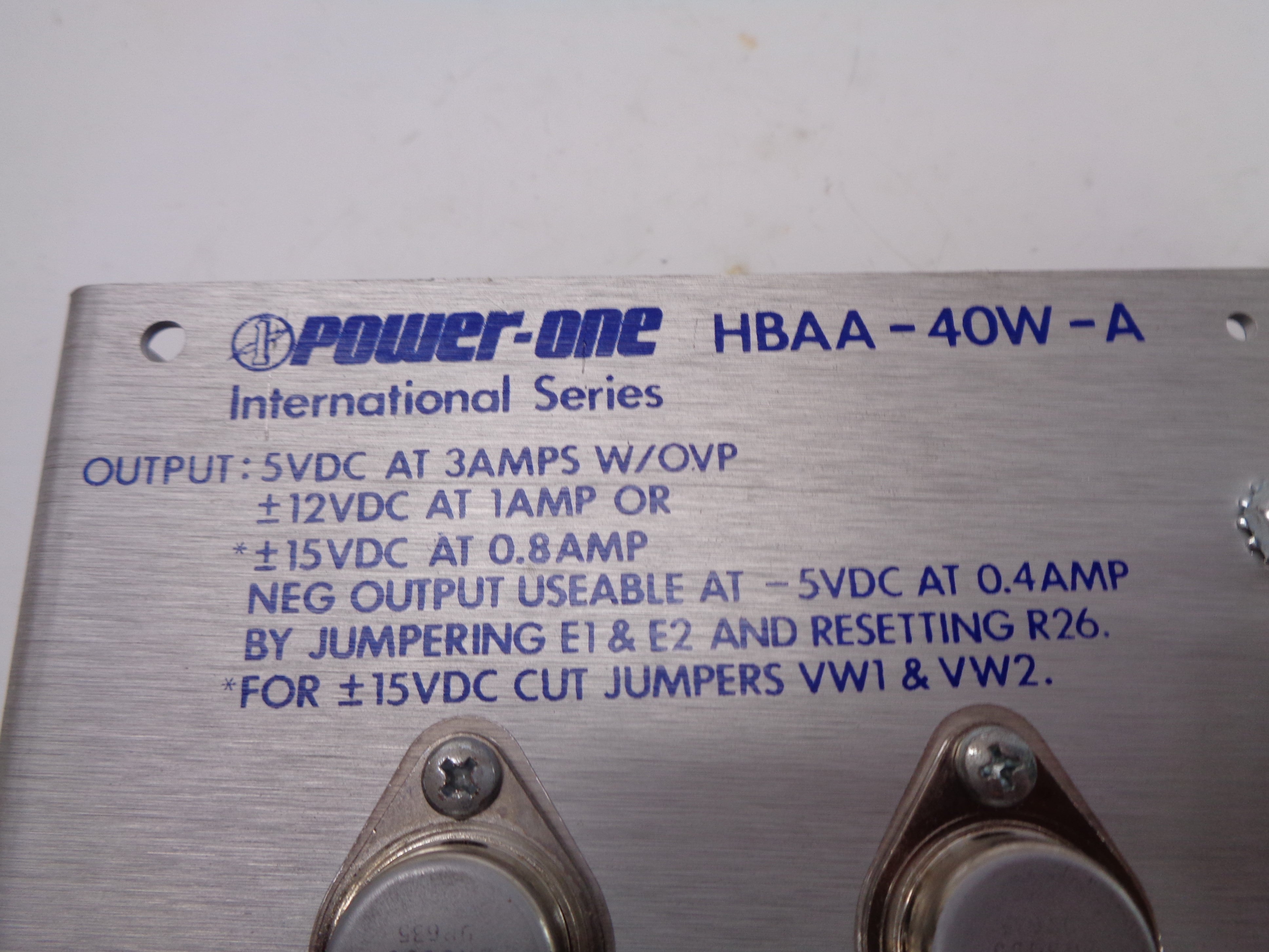 POWER ONE HBAA-40W-A NSNP