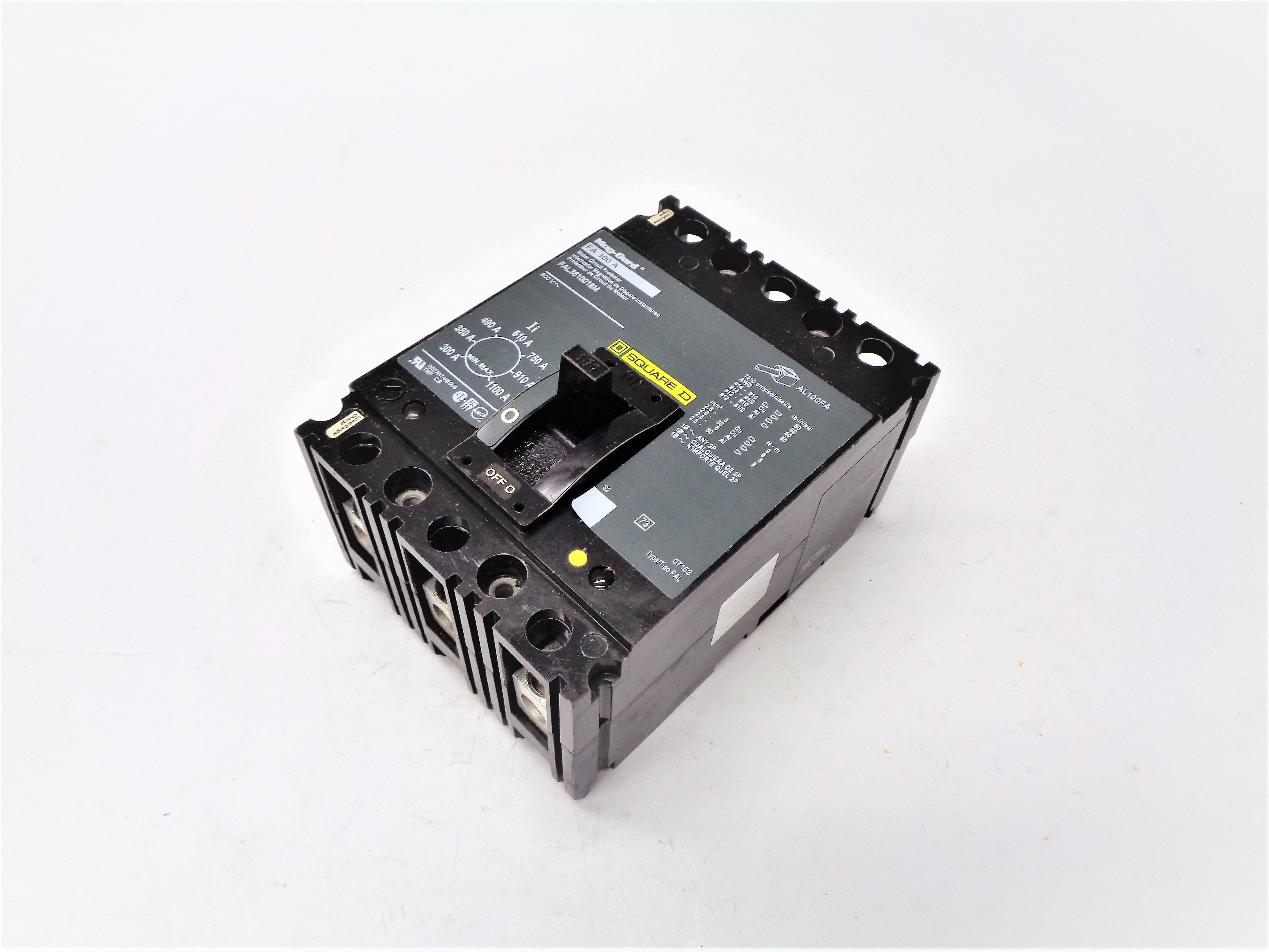 SQUARE D FAL3610018M 100A 600V NSNP