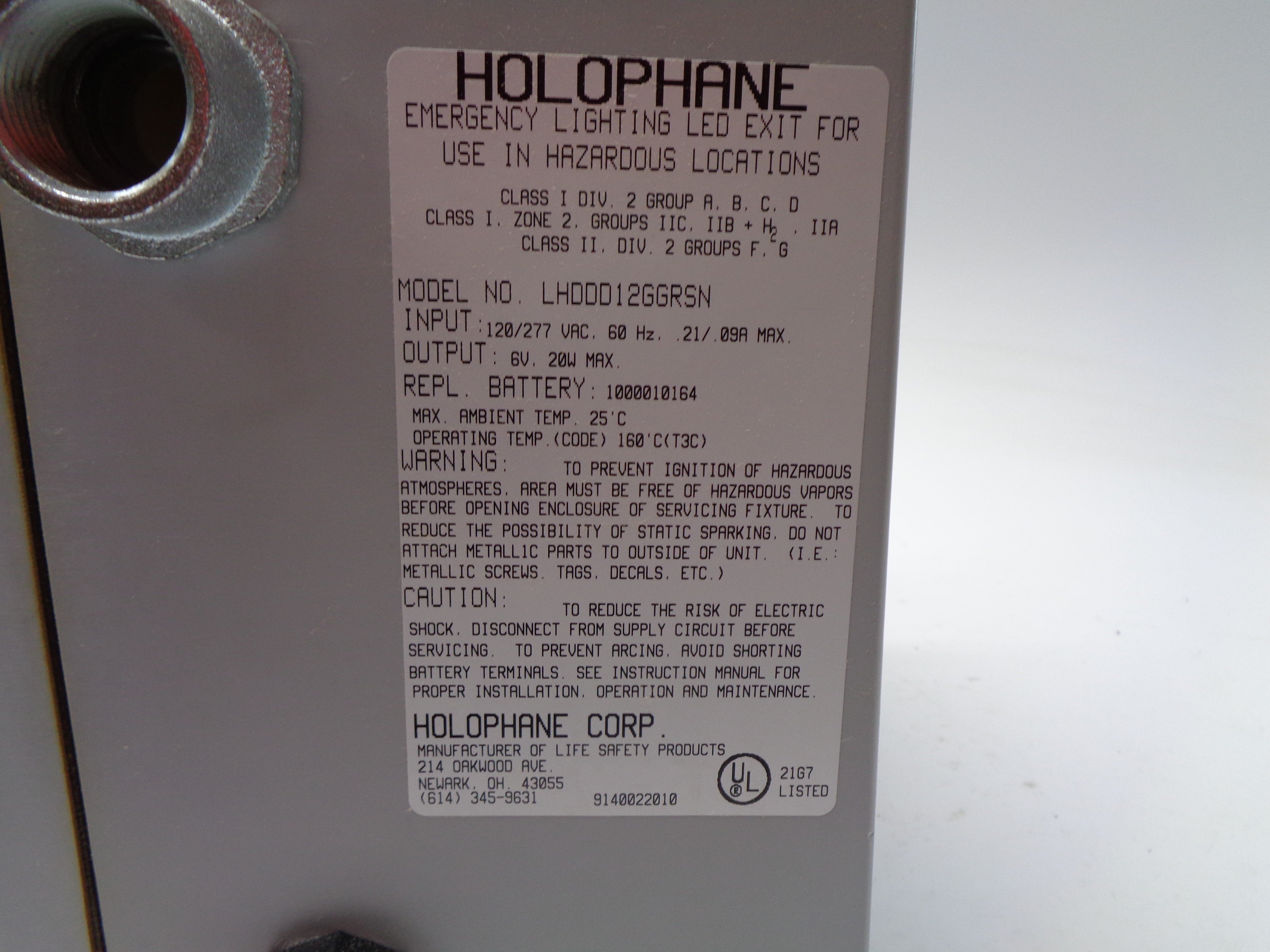 HOLOPHANE LHDDD12GGRSN NSNP