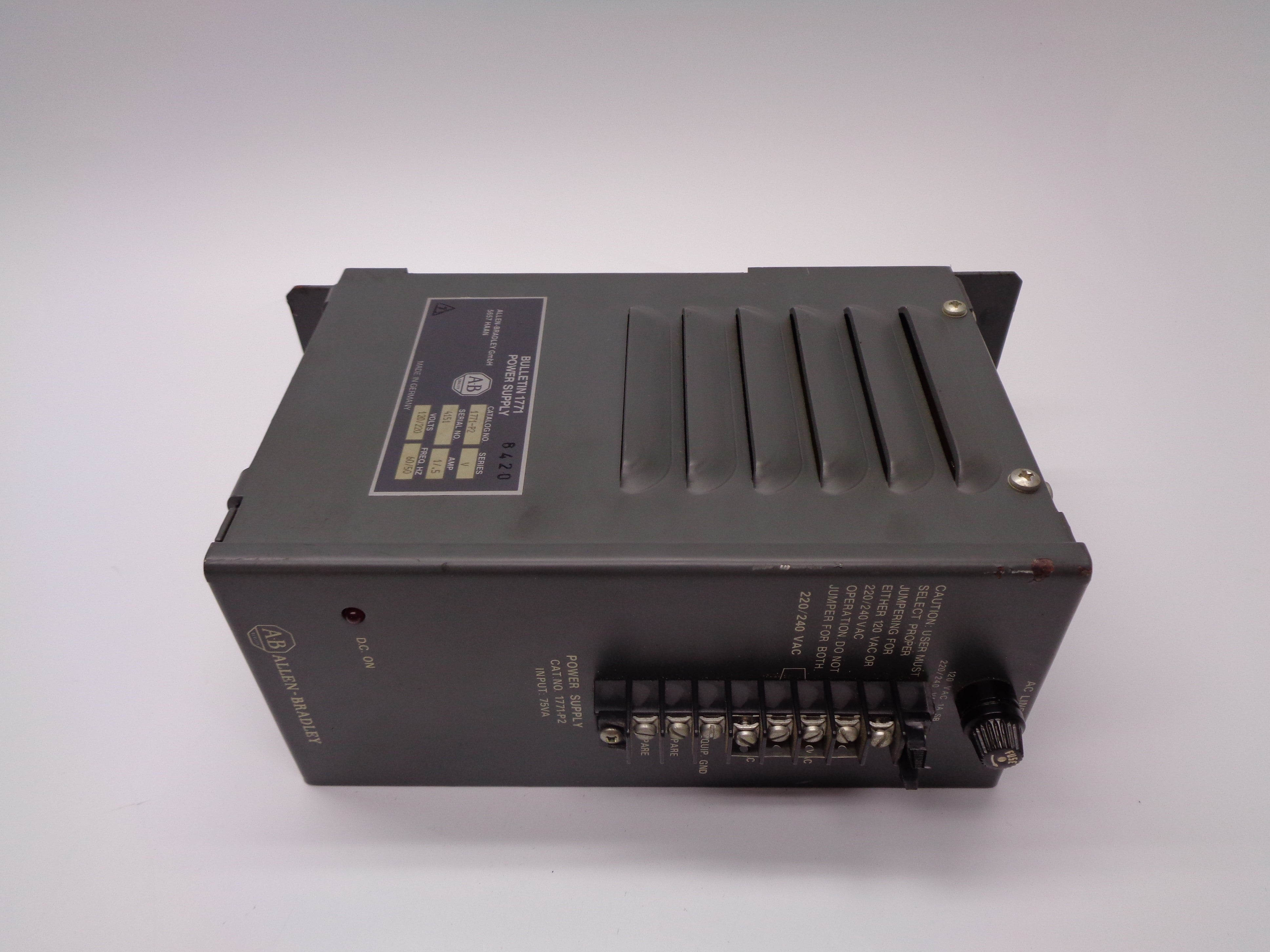 ALLEN BRADLEY 1771-P2 SER. V UNMP