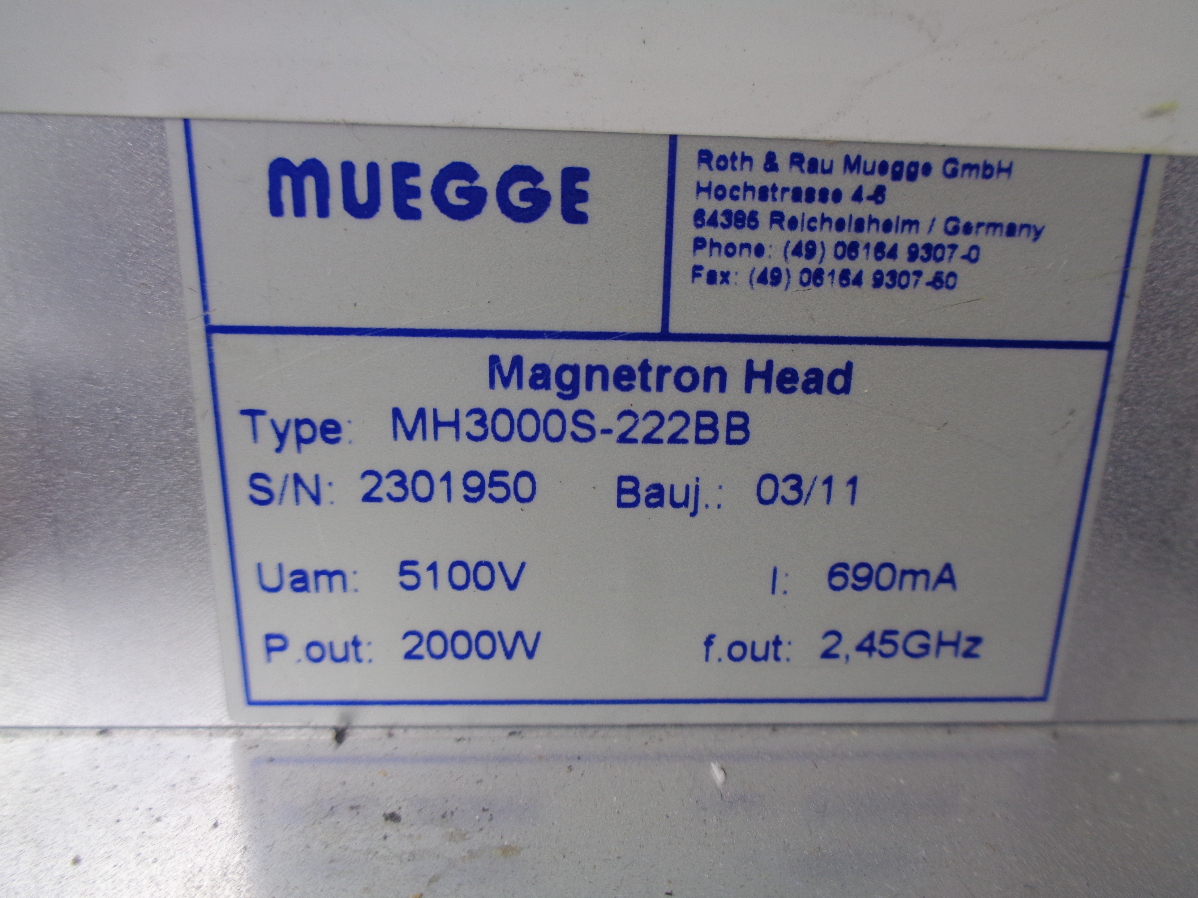MUEGGE MH3000S-222BB UNMP