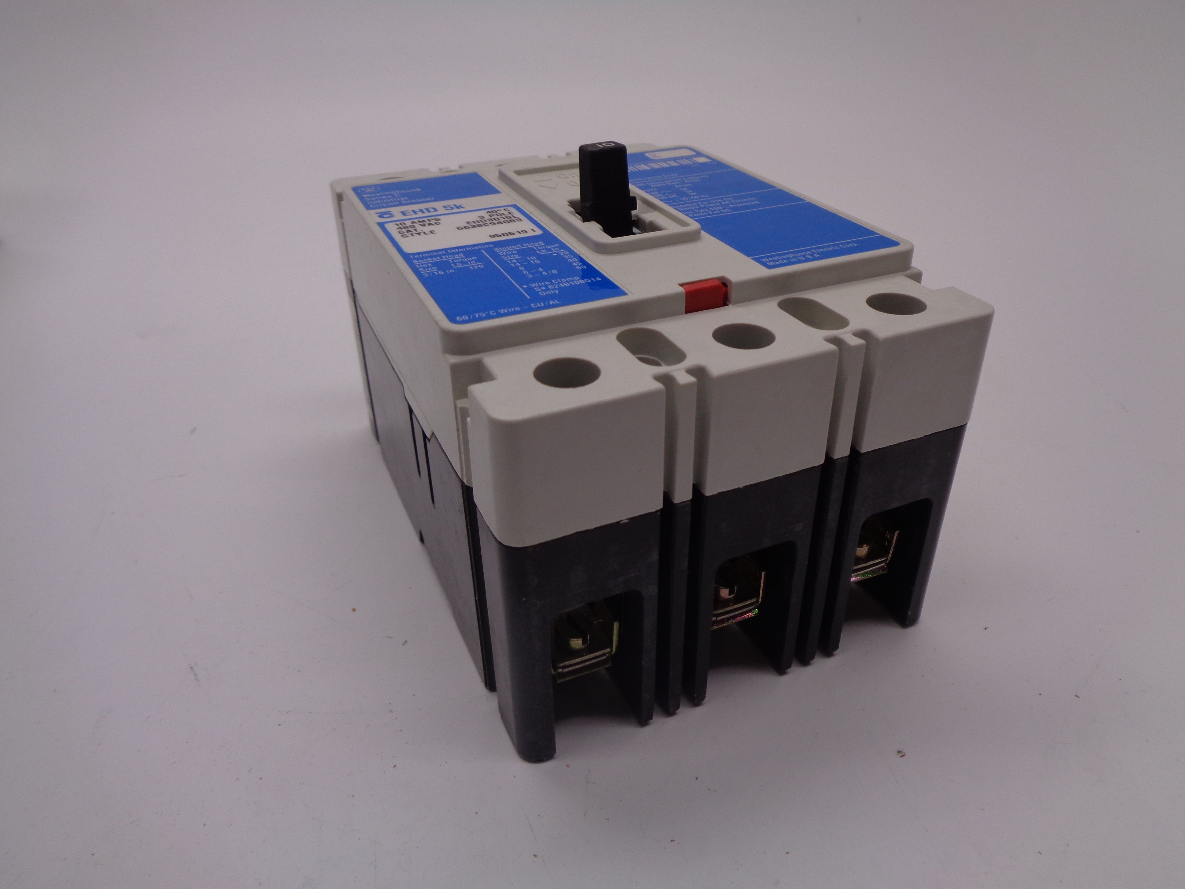 WESTINGHOUSE EHD3010L 10A 480V SER. C NSMP