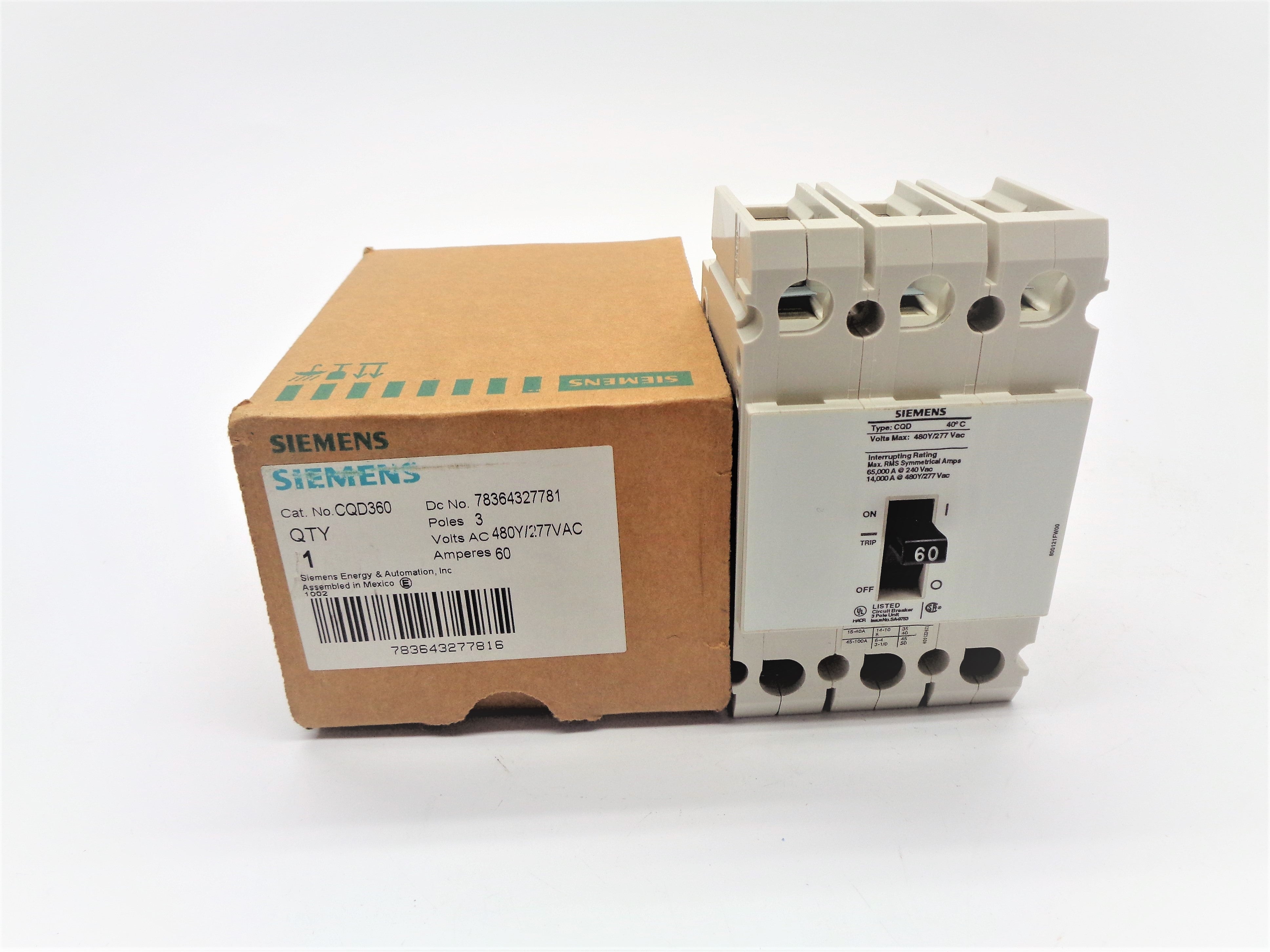 SIEMENS CQD360 60A 277V NSMP