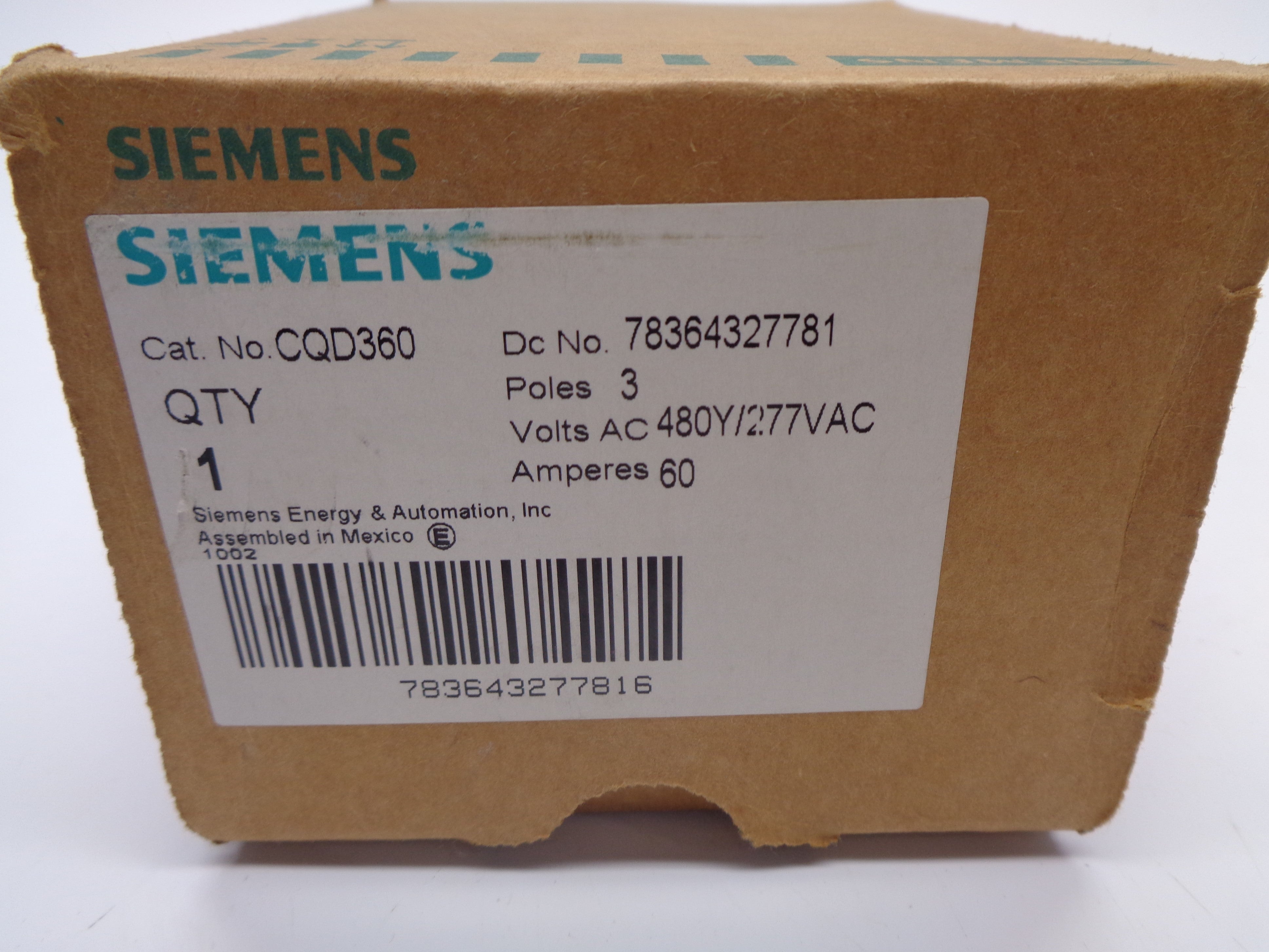 SIEMENS CQD360 60A 277V NSMP