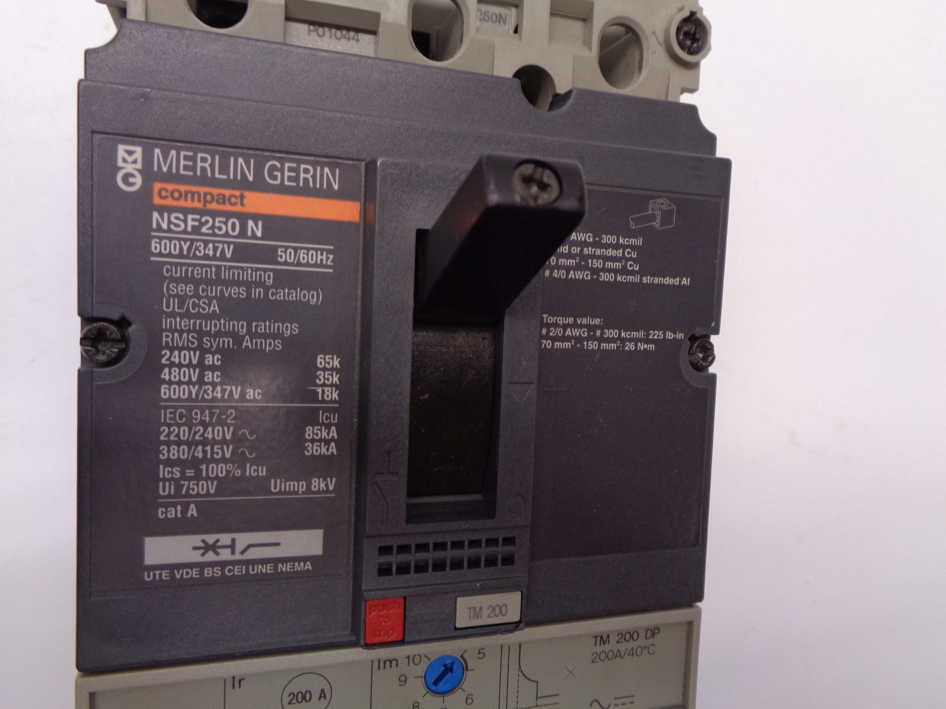 MERLIN GERIN NSF250N 200A 240V NSNP