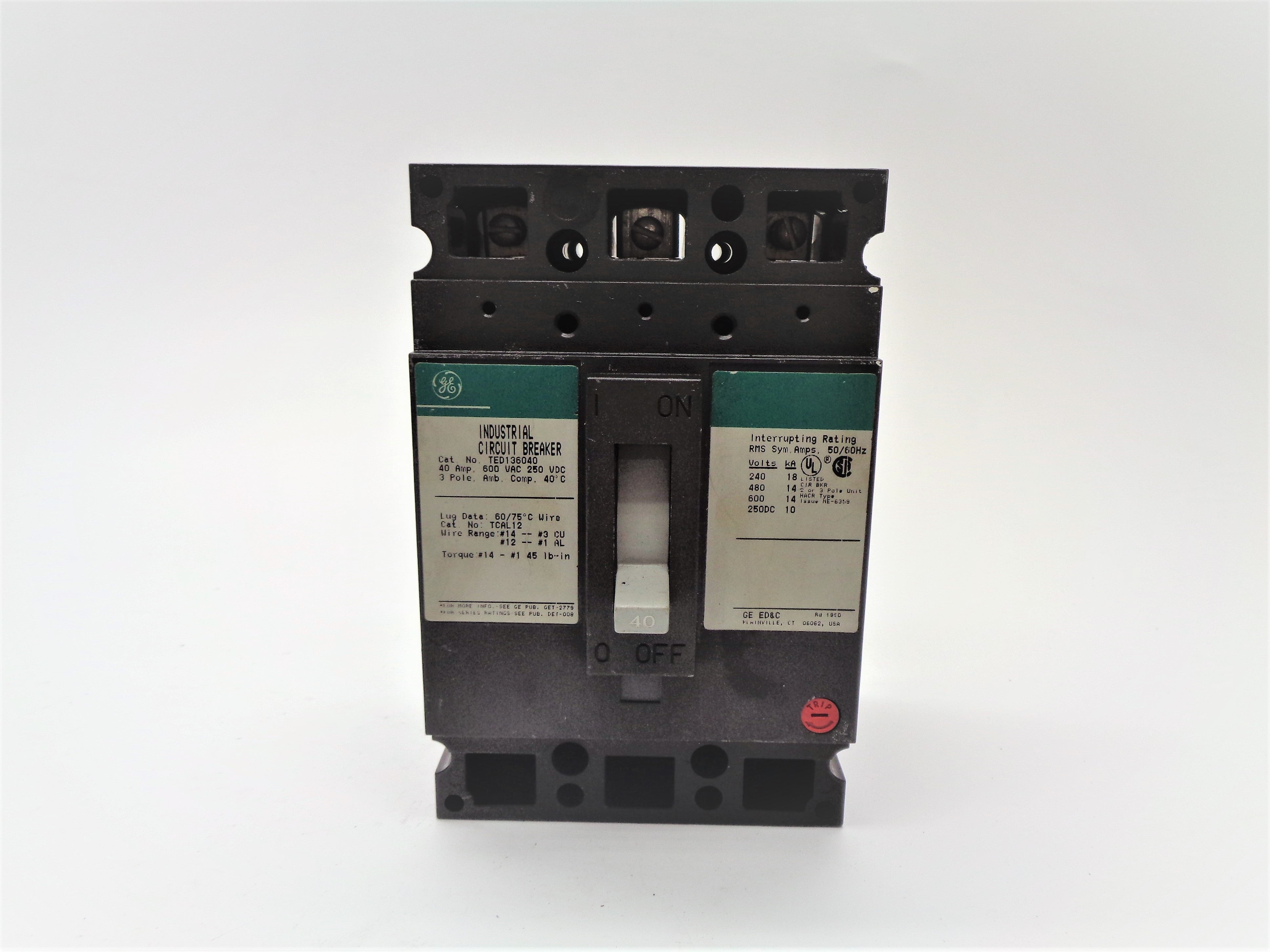 GENERAL ELECTRIC TED136040 40A 600V NSNP