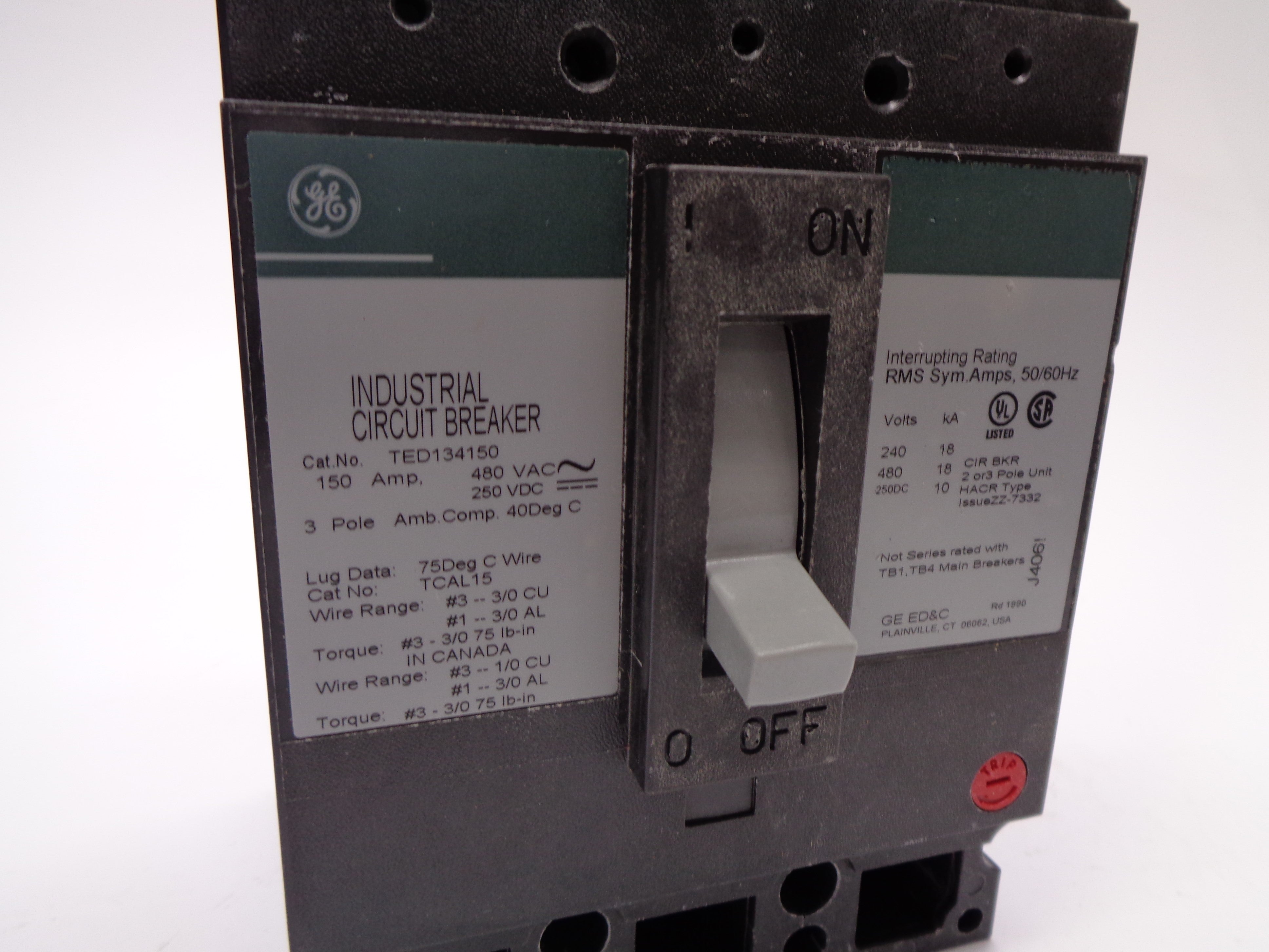 GENERAL ELECTRIC TED134150 150A 480V NSNP