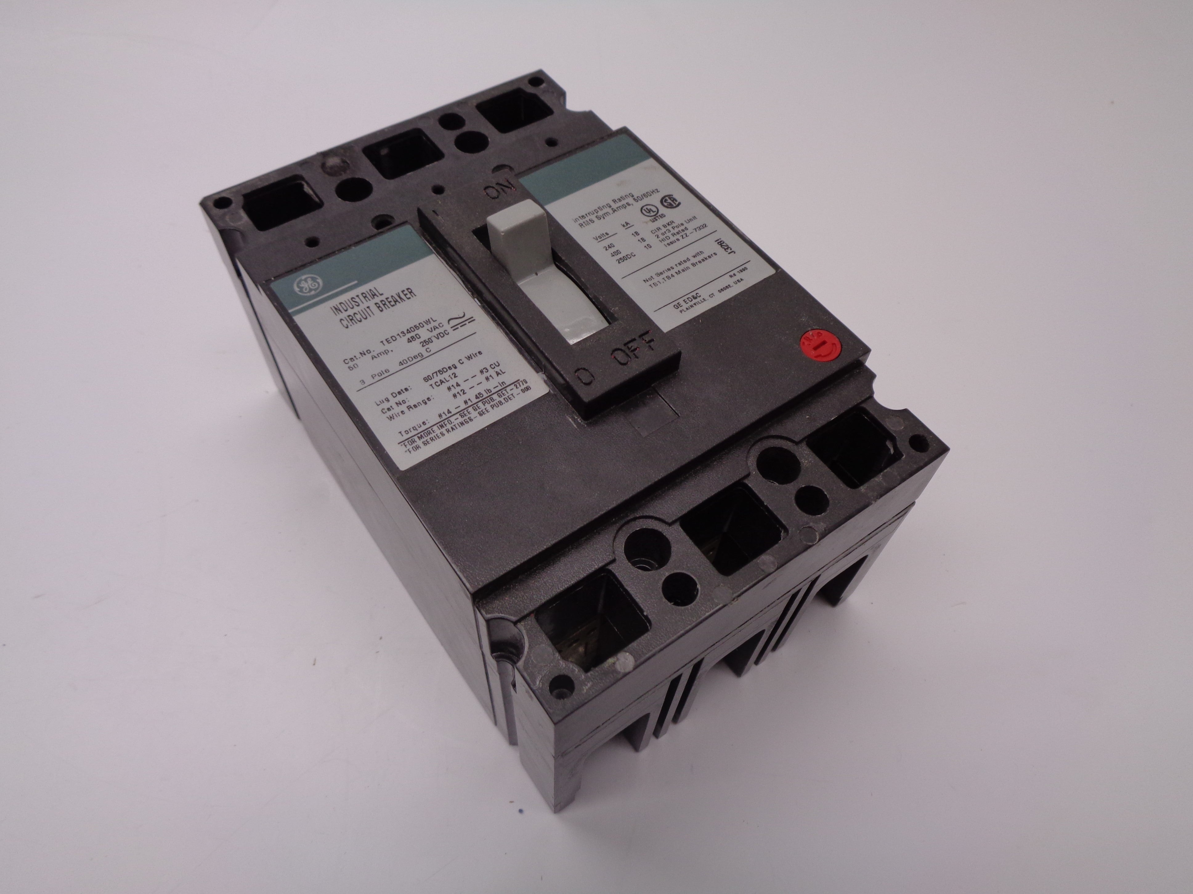 GENERAL ELECTRIC TED134050WL 50A 480V (GREEN) NSMP