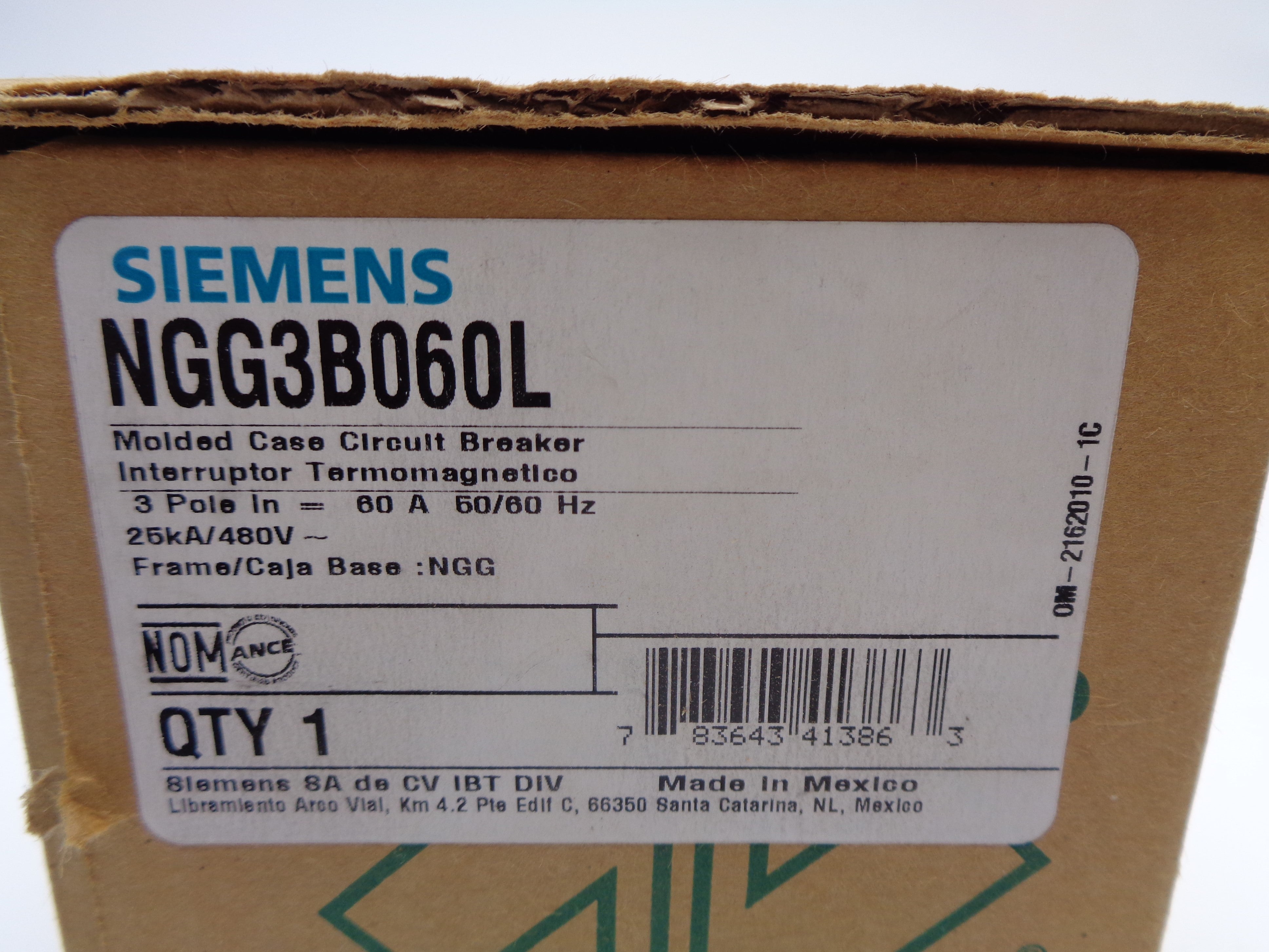 SIEMENS NGG3B060L 60A 480V NSMP