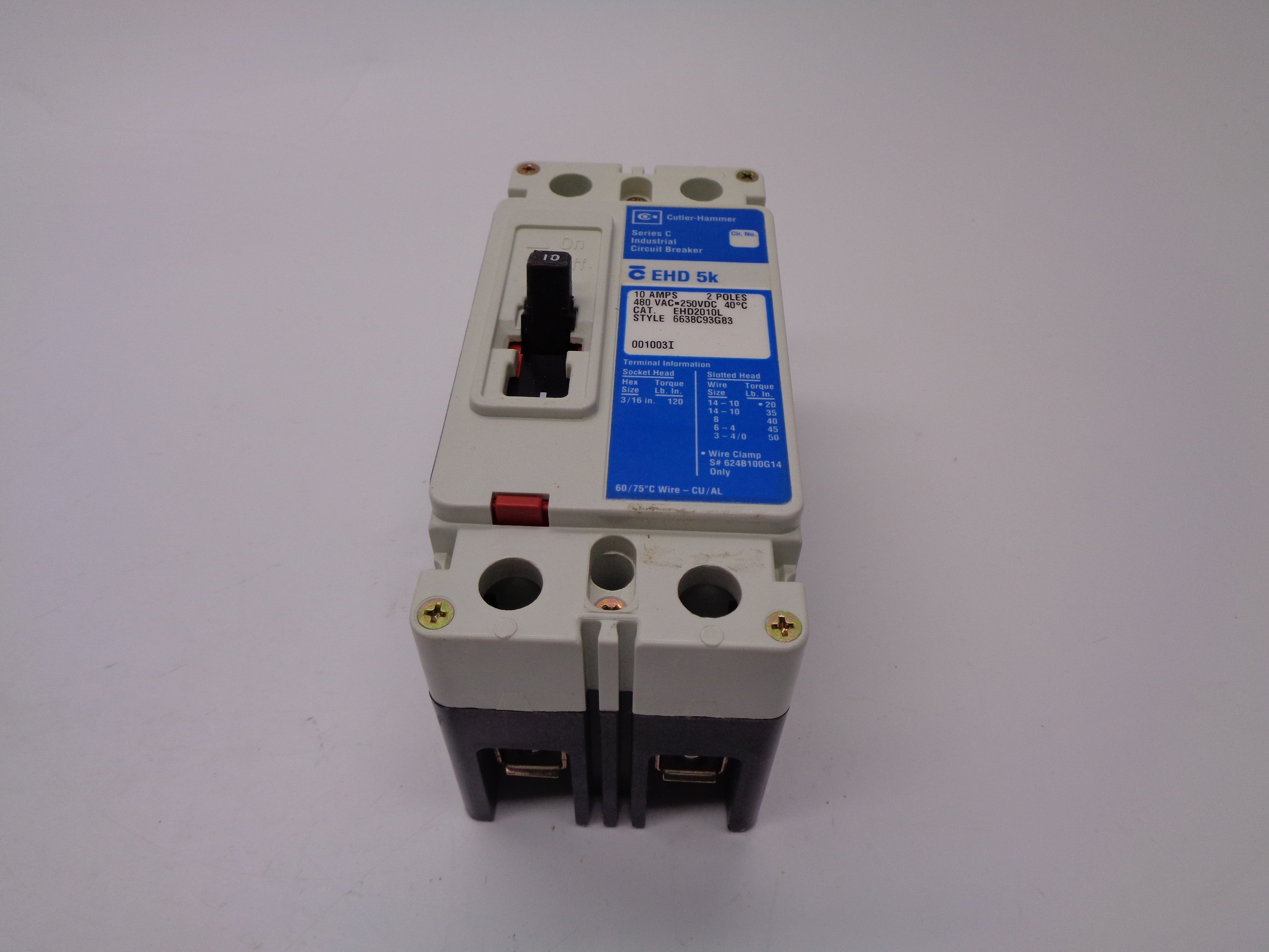 CUTLER HAMMER EHD2010L 10A 480V SER. C NSMP