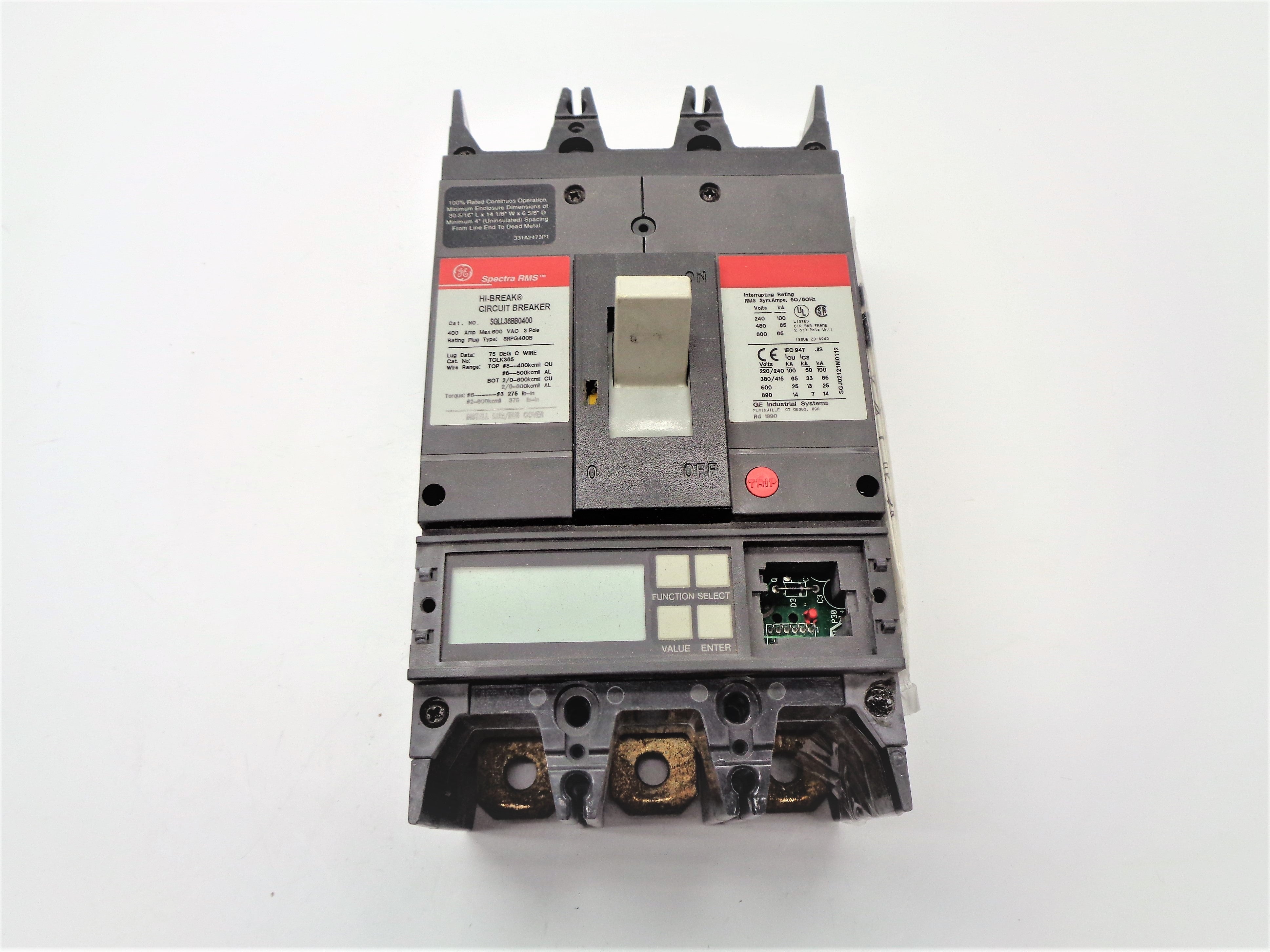 GENERAL ELECTRIC SGLL36BB0400 400A 600V (AS PICTURED) UNMP
