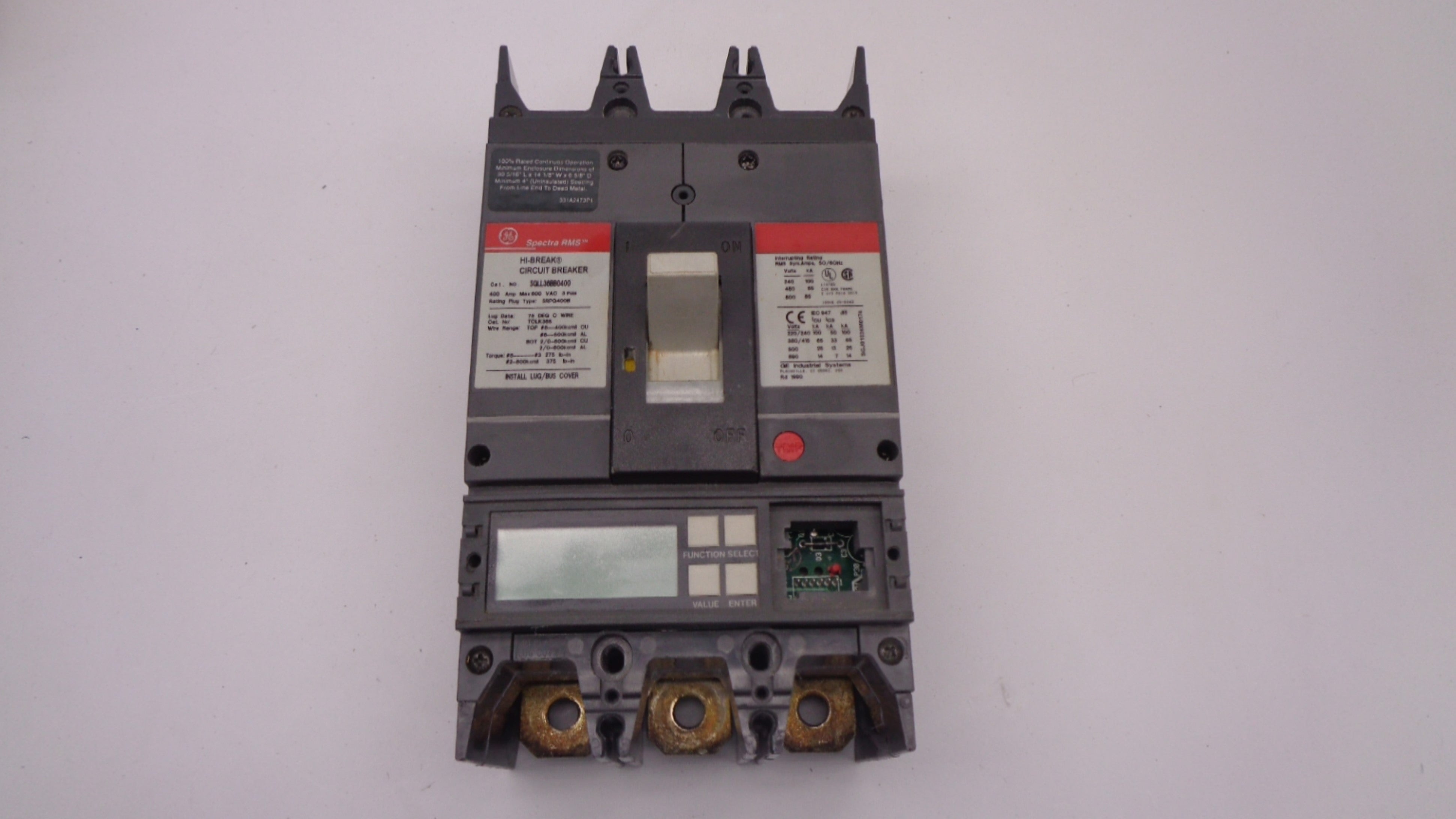 GENERAL ELECTRIC SGLL36BB0400 400A 600V NSMP