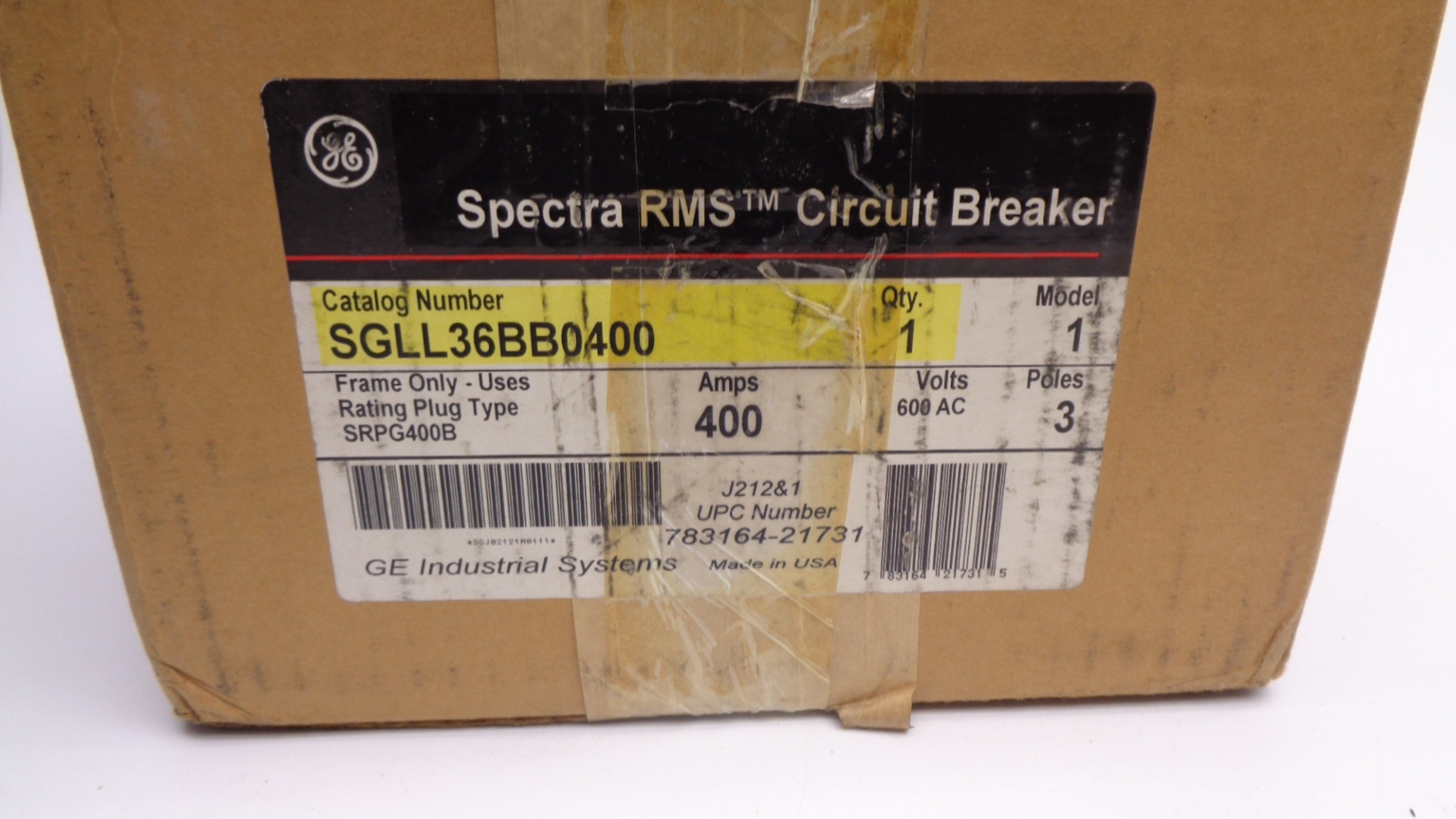 GENERAL ELECTRIC SGLL36BB0400 400A 600V NSMP