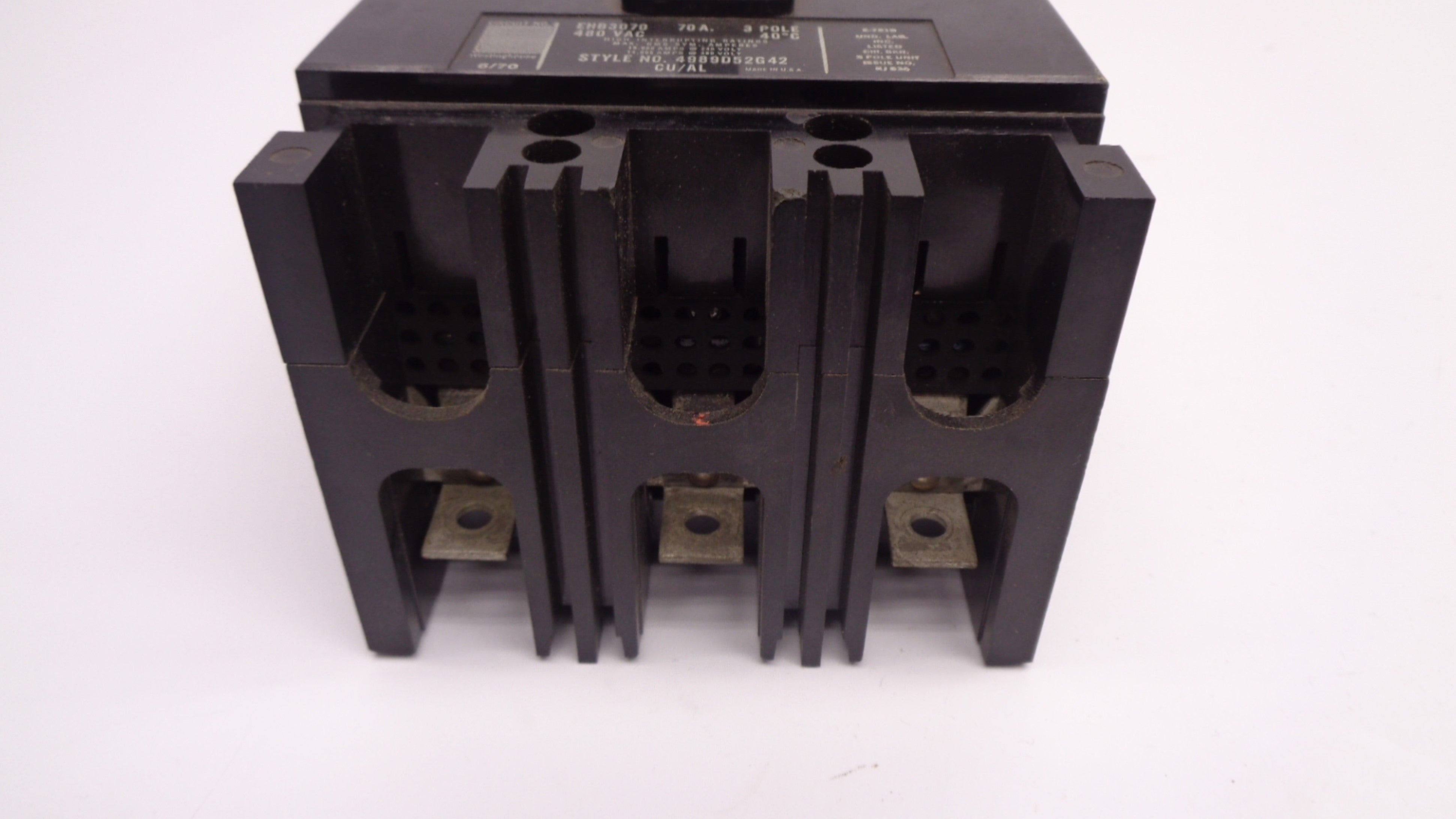 CUTLER HAMMER EHB3070 70A 480V NSNP