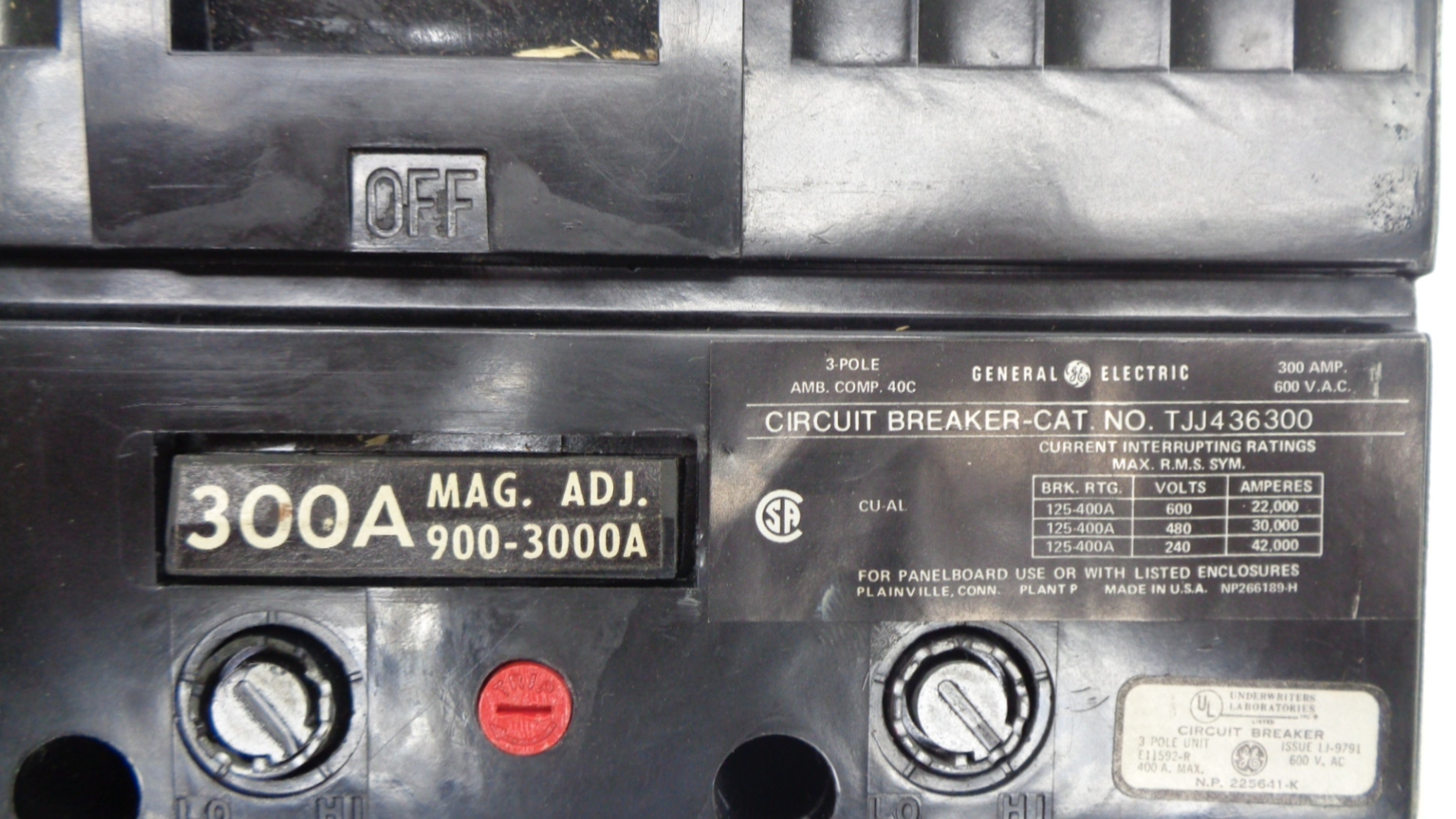 GENERAL ELECTRIC TJJ436300 300A 600V UNMP