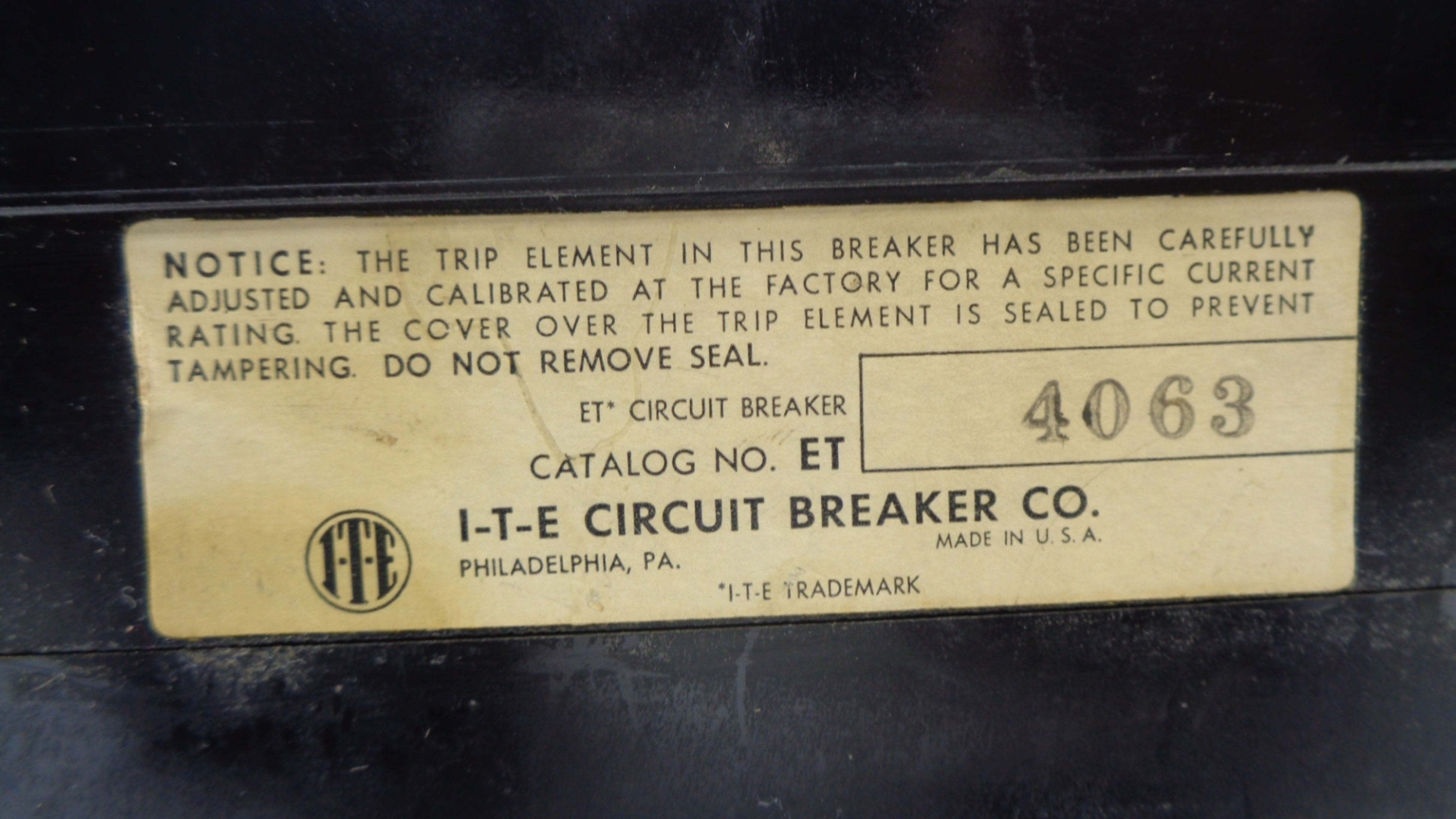 SIEMENS ET4063 25A 600V UNMP