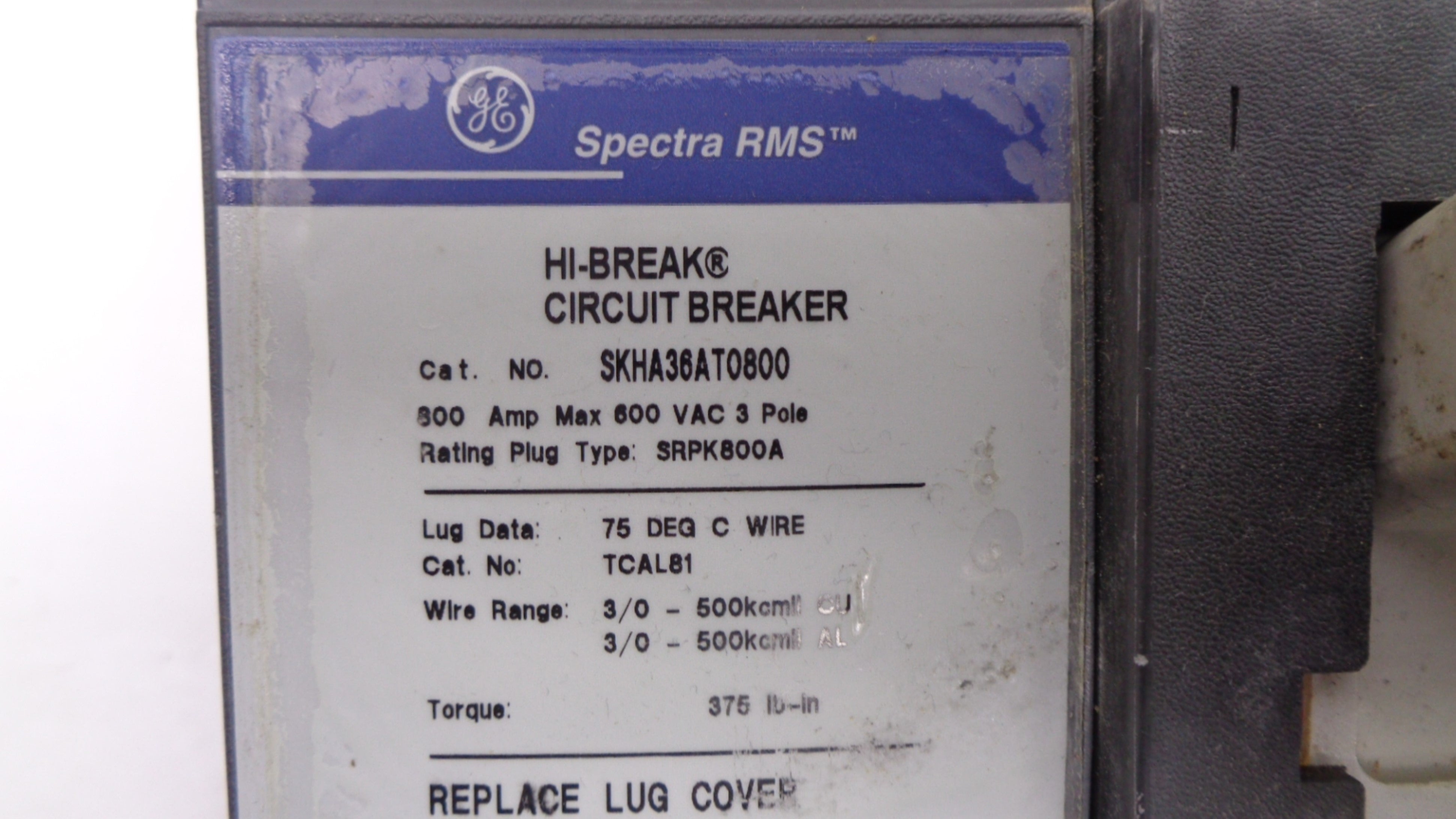 GENERAL ELECTRIC SKHA36AT0800 800A 600V UNMP