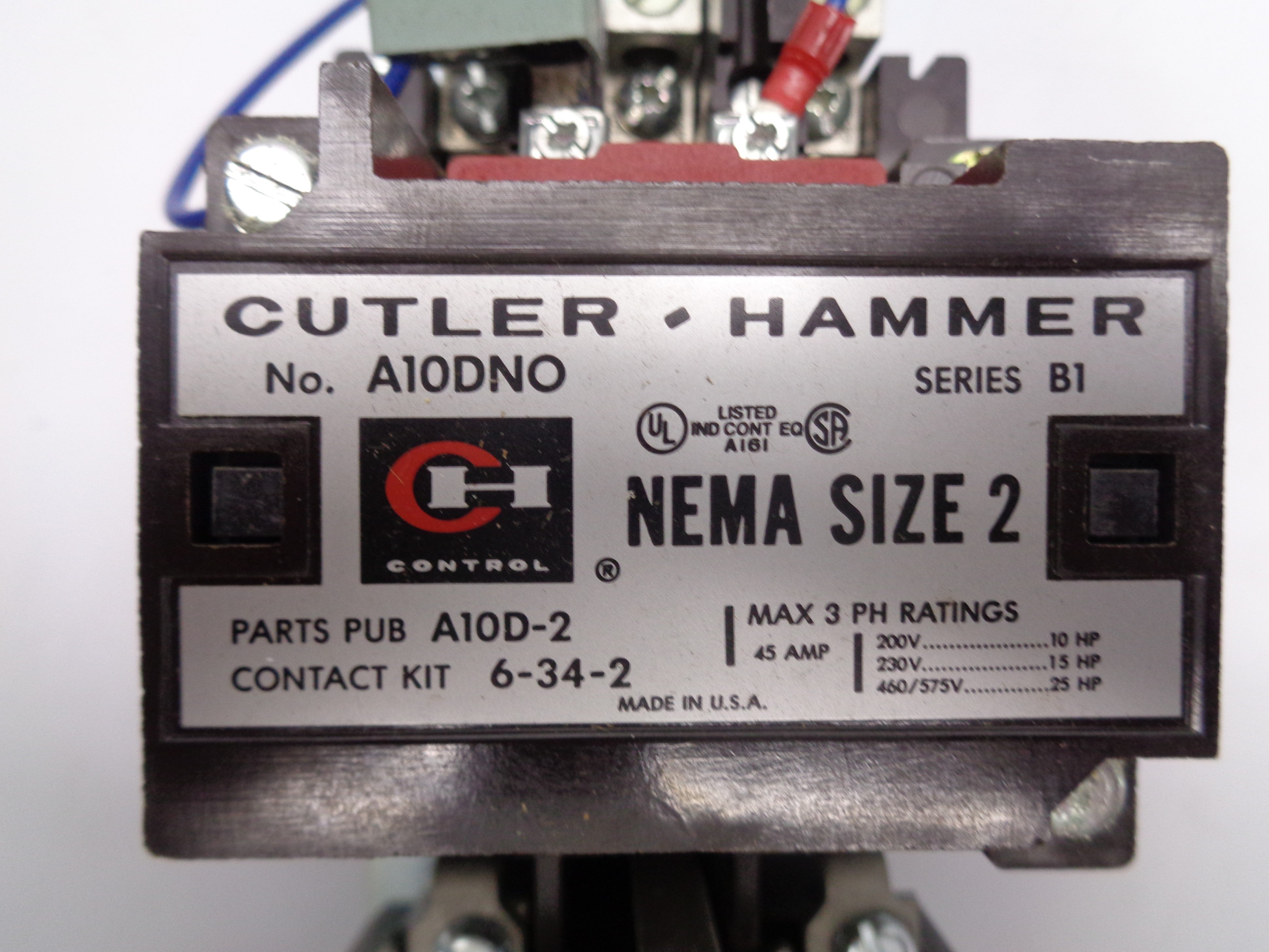 CUTLER HAMMER A10CNO SER. B1 UNMP