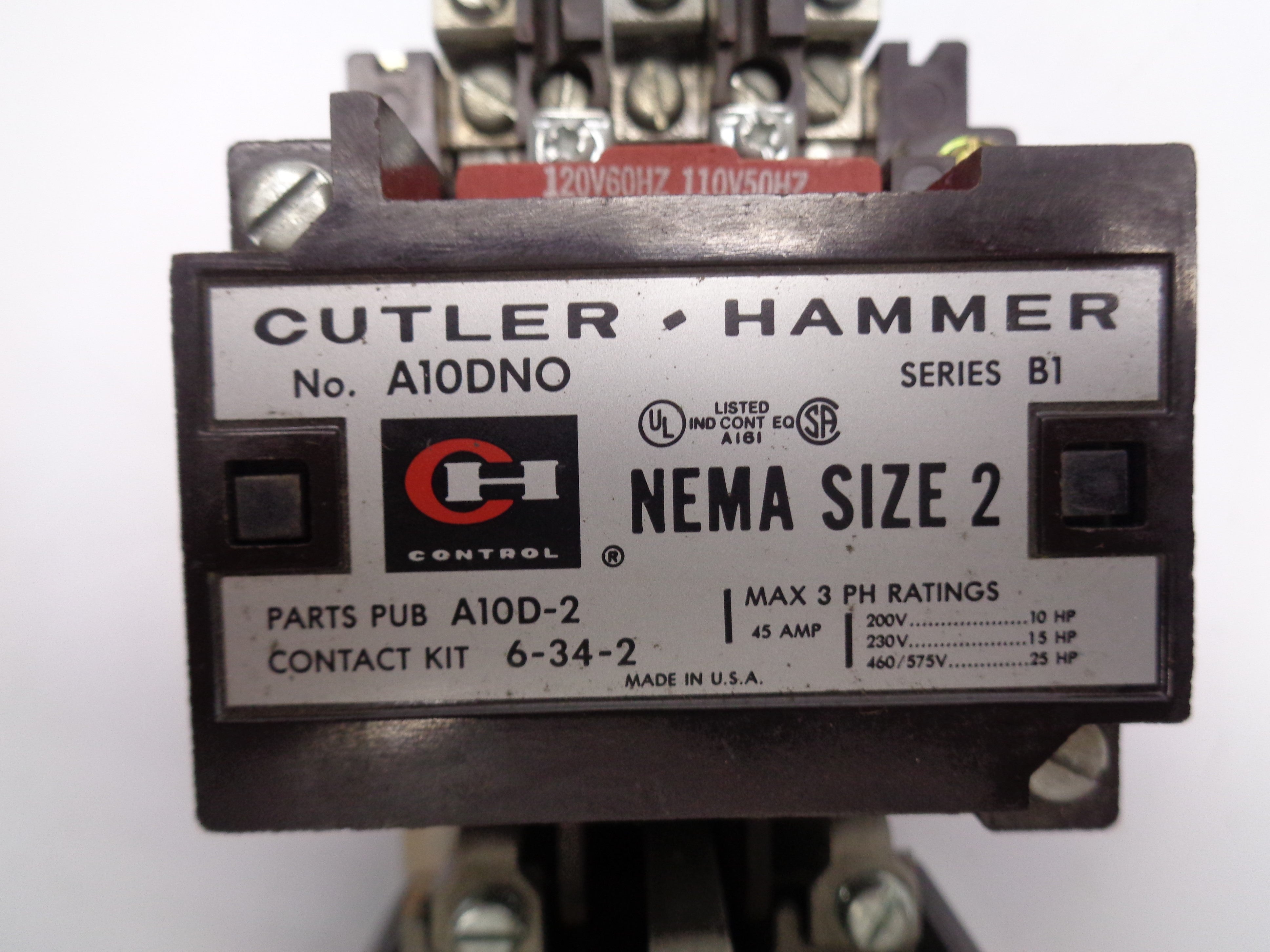 CUTLER HAMMER A10DNO SER. B1 (AS PICTURED) NSNP