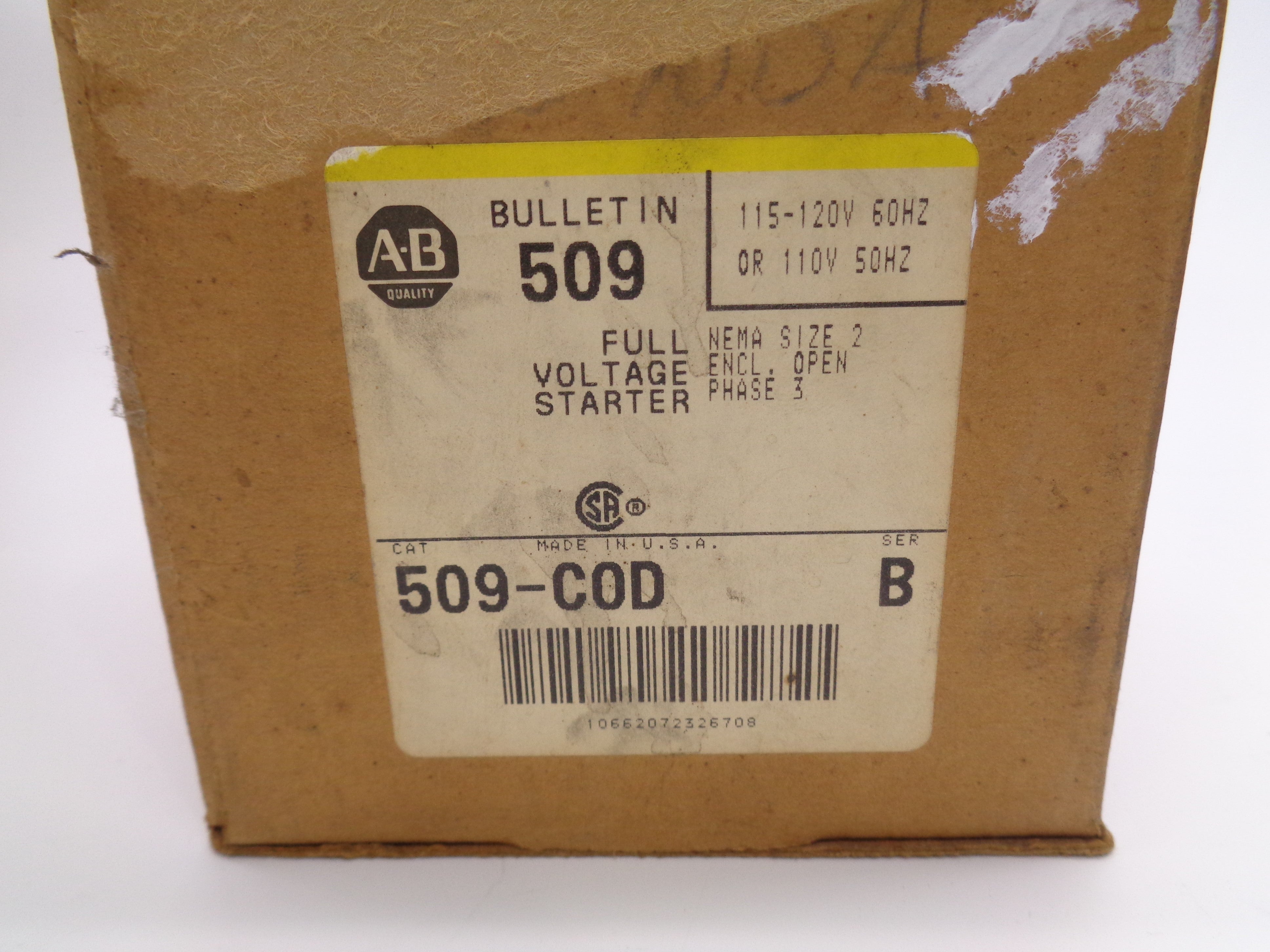 ALLEN BRADLEY 509-COD SER. B (BR/YL) NSMP