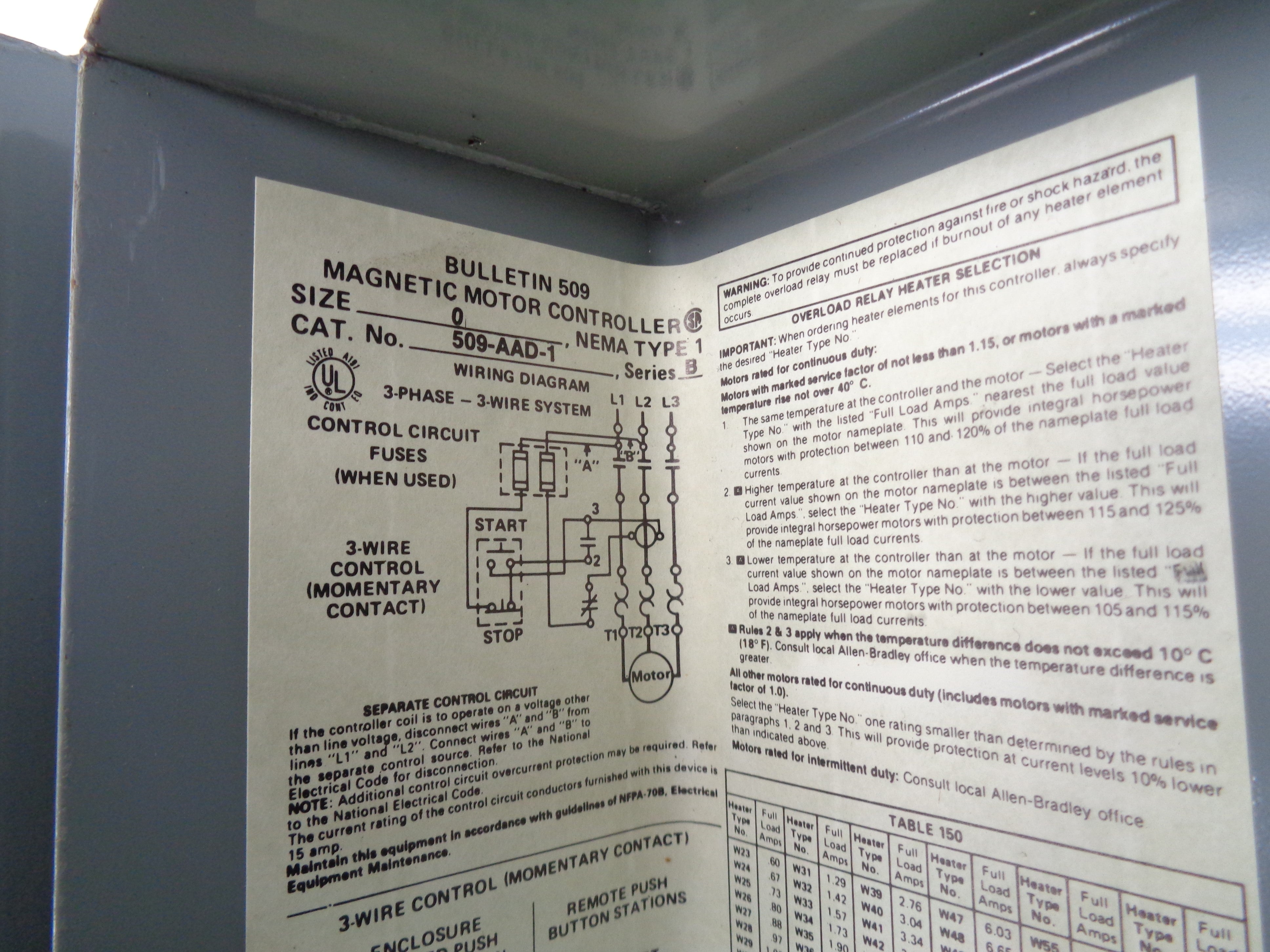INDUSTRIAL SPARE PART 509-AAD-1 SER. B UNMP