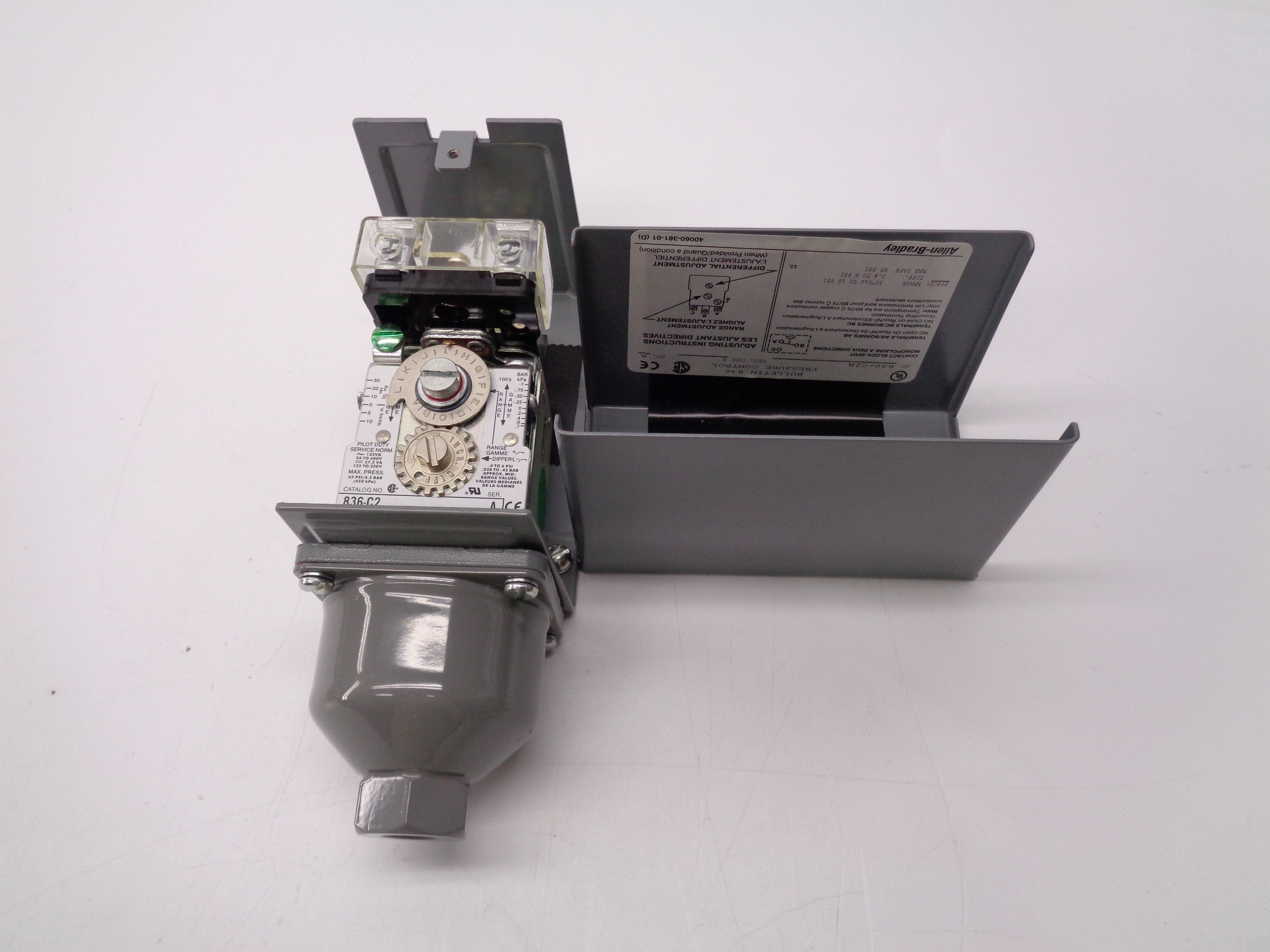 ALLEN BRADLEY 836-C2A SER. A 24-600V 65PSI (BR/WH) NSMP