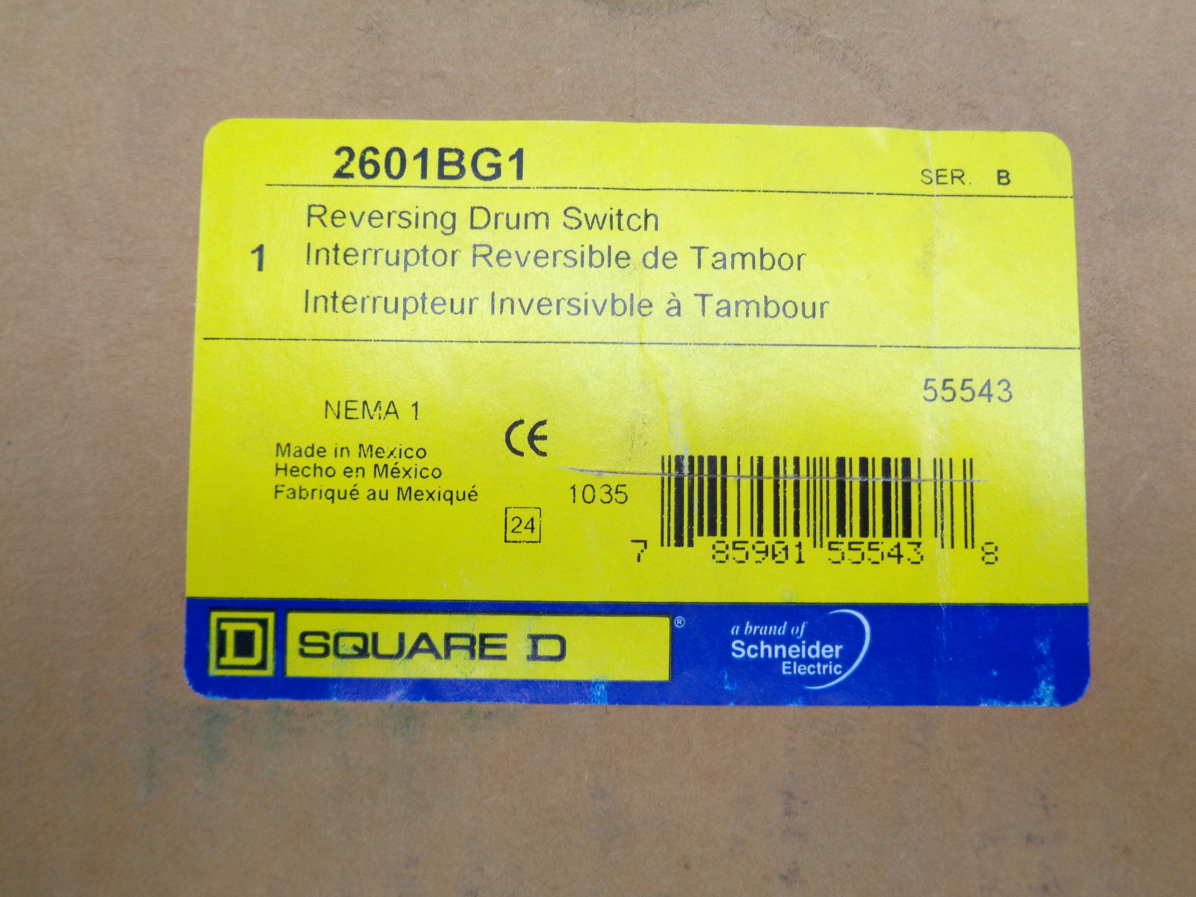 SQUARE D 2601BG1 SER. B NSMP