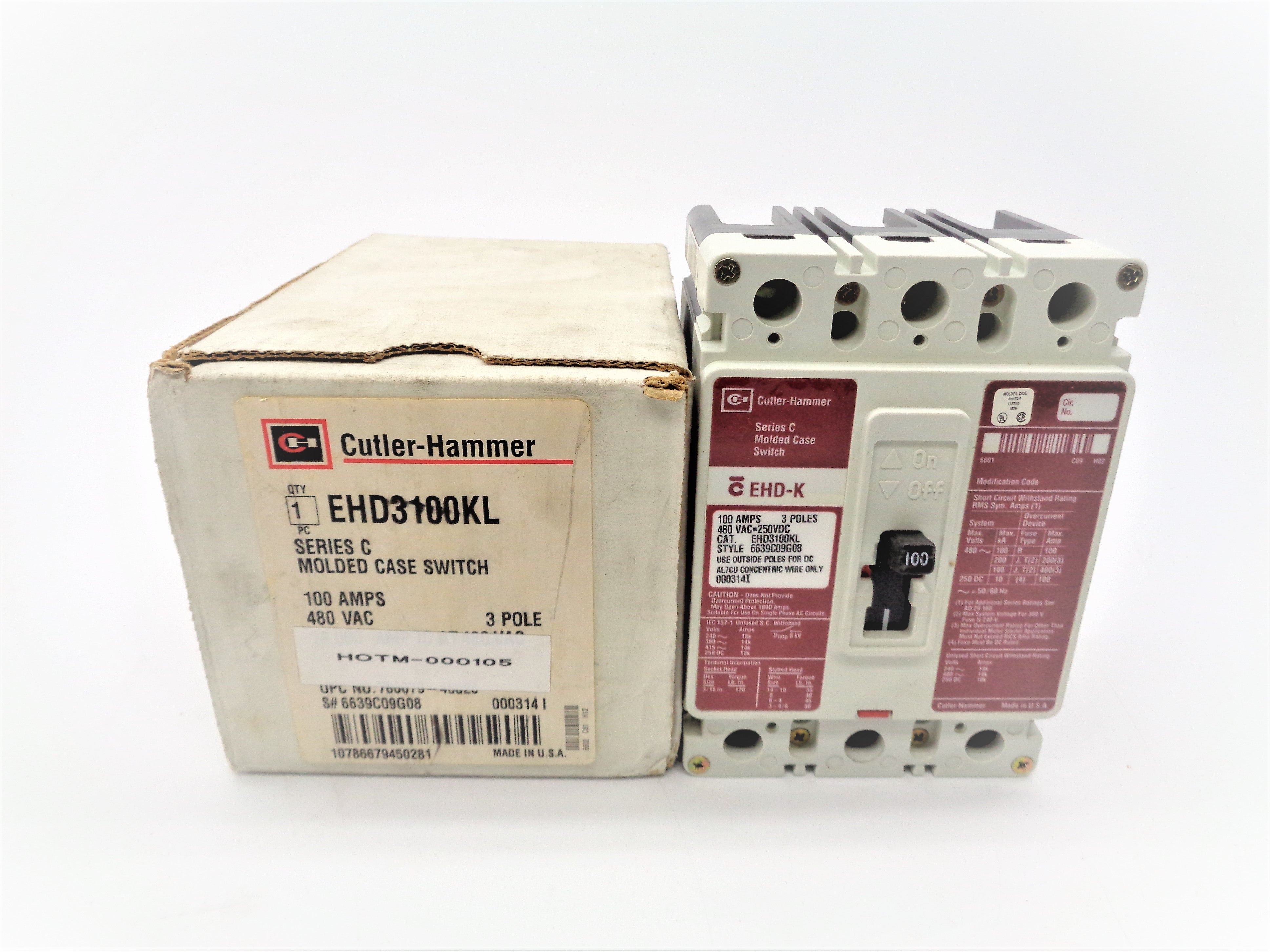 CUTLER HAMMER EHD3100KL SER. C NSMP