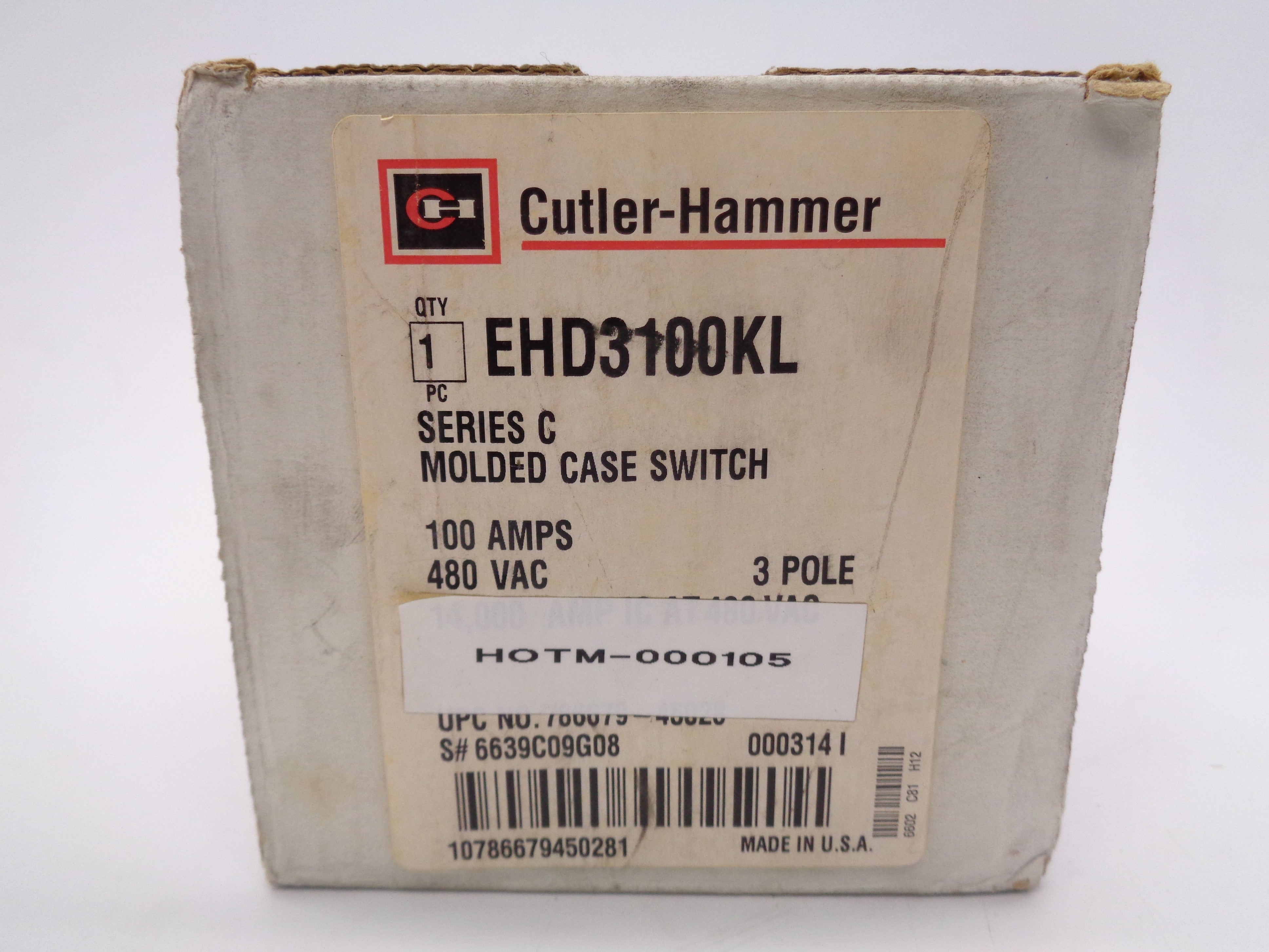 CUTLER HAMMER EHD3100KL SER. C NSMP