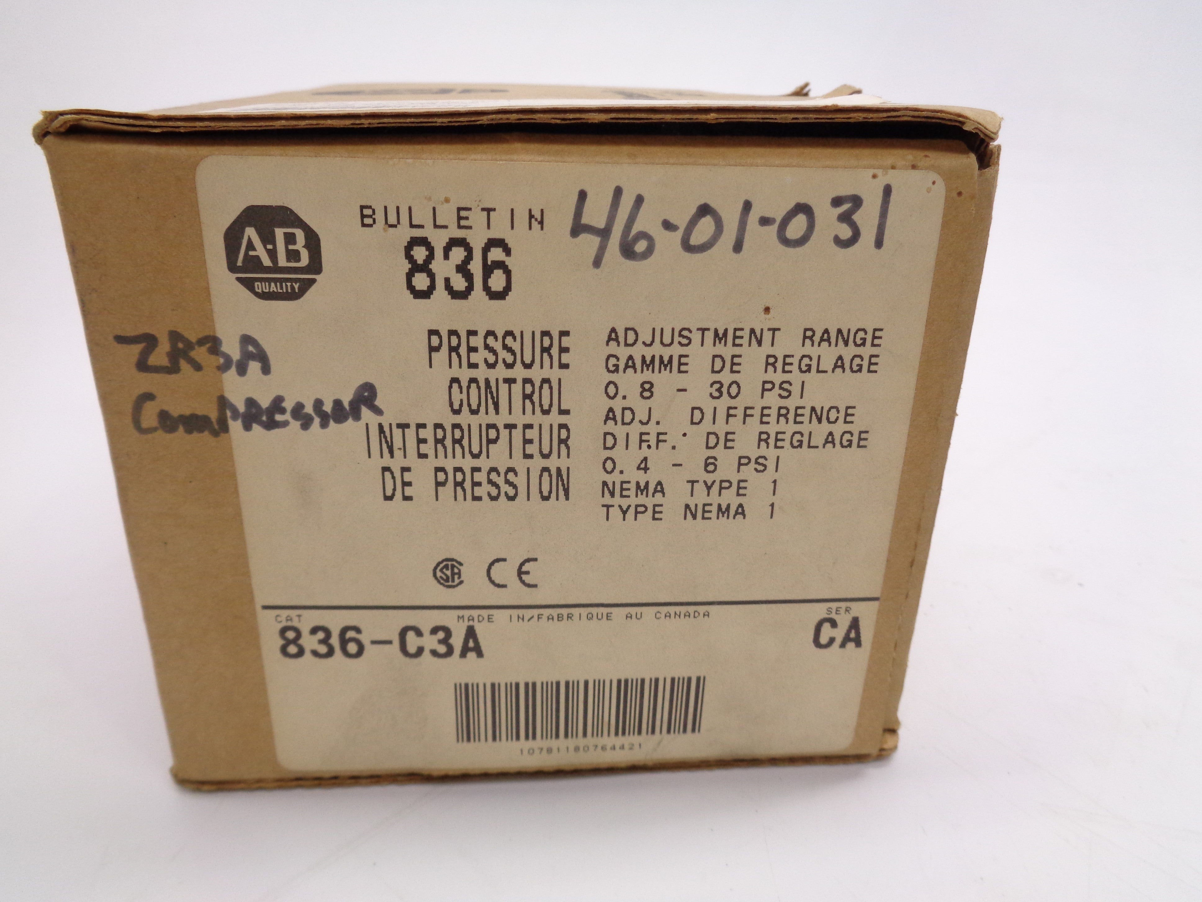 ALLEN BRADLEY 836-C3A SER. CA (BR/WH) NSMP