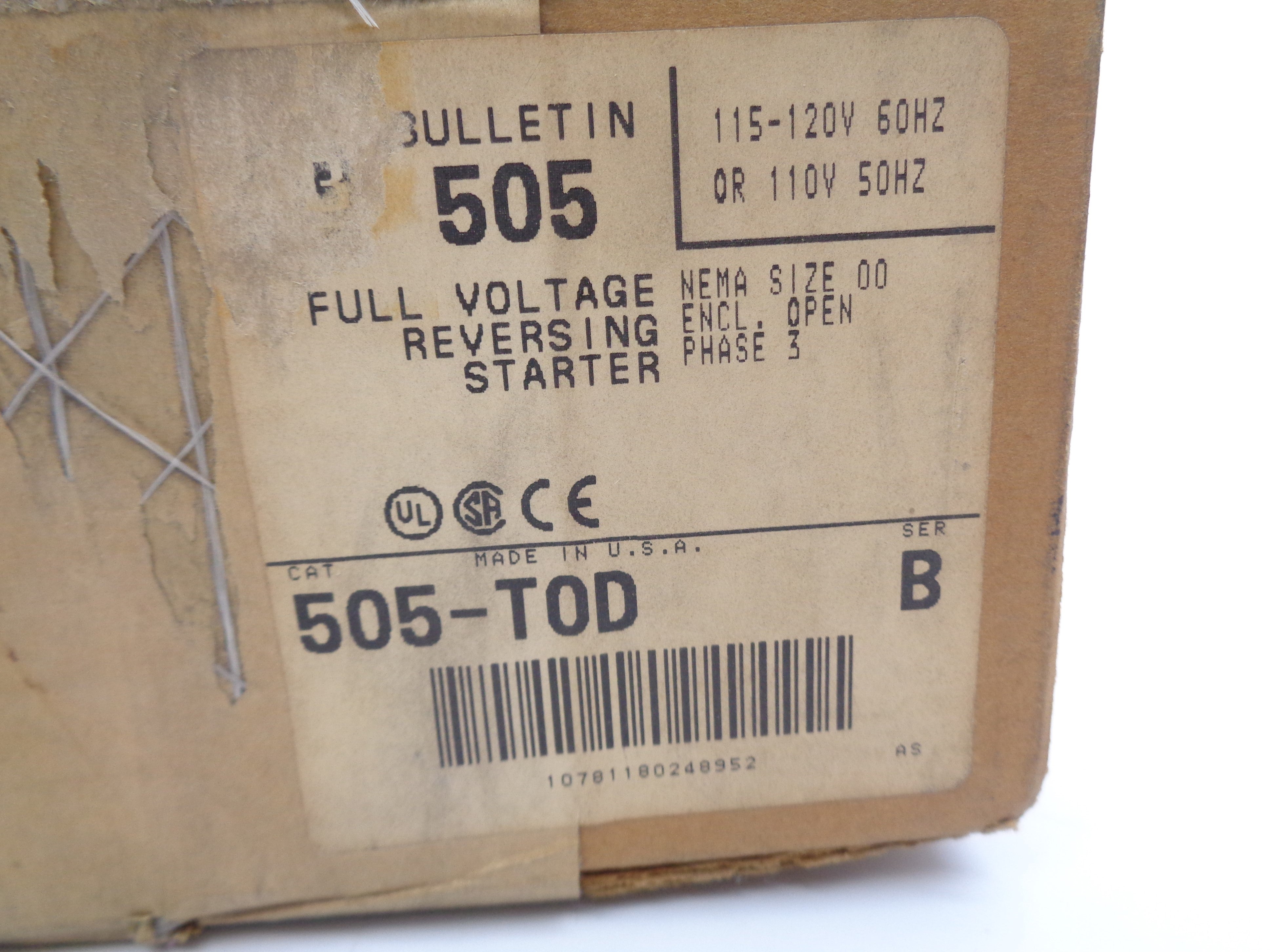 INDUSTRIAL SPARE PART 505-TOD SER. B 110/115-120V 60A (BR/WH) NSMP