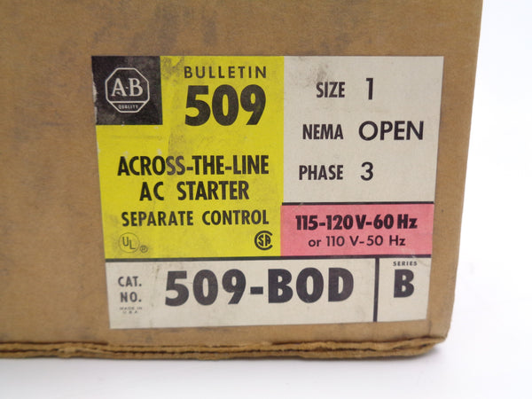 ALLEN BRADLEY 509-BOD SER. B (BR/YL) NSMP