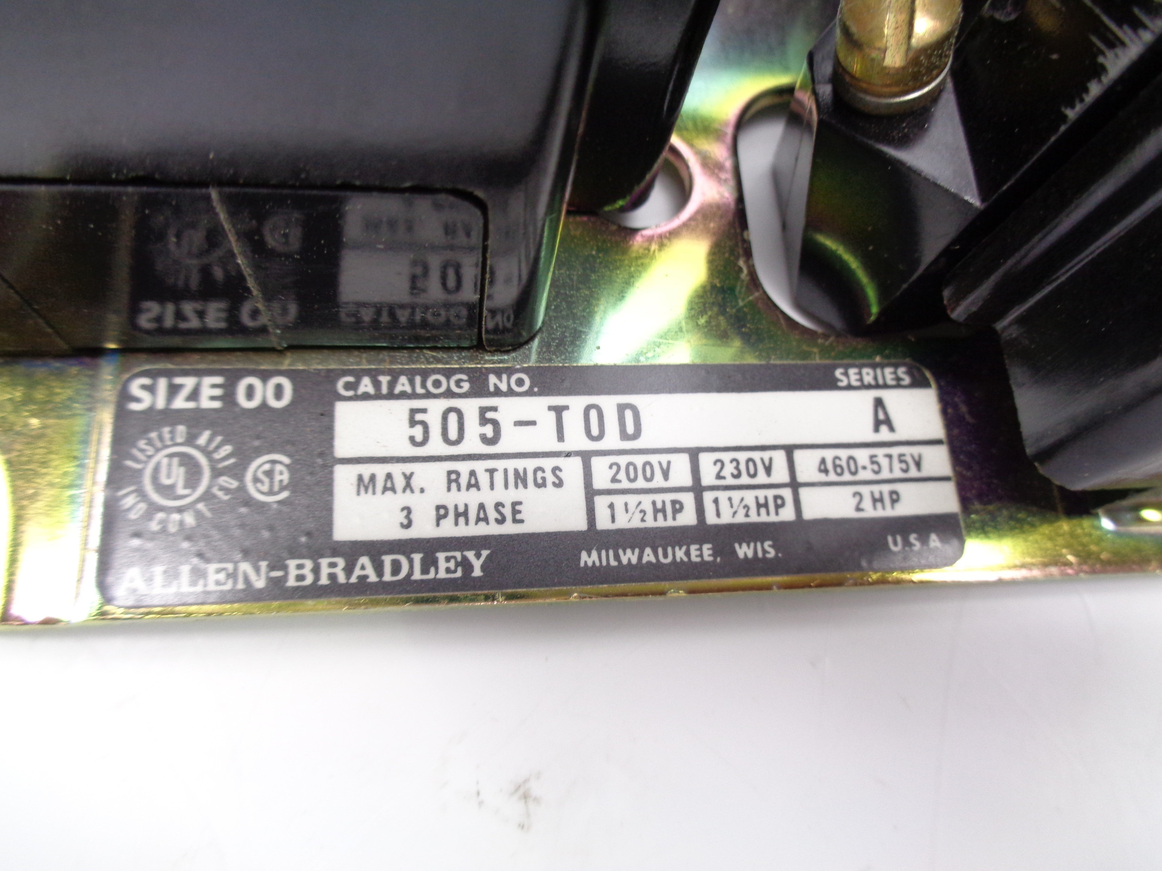 INDUSTRIAL SPARE PART 505-TOD SER. A NSNP
