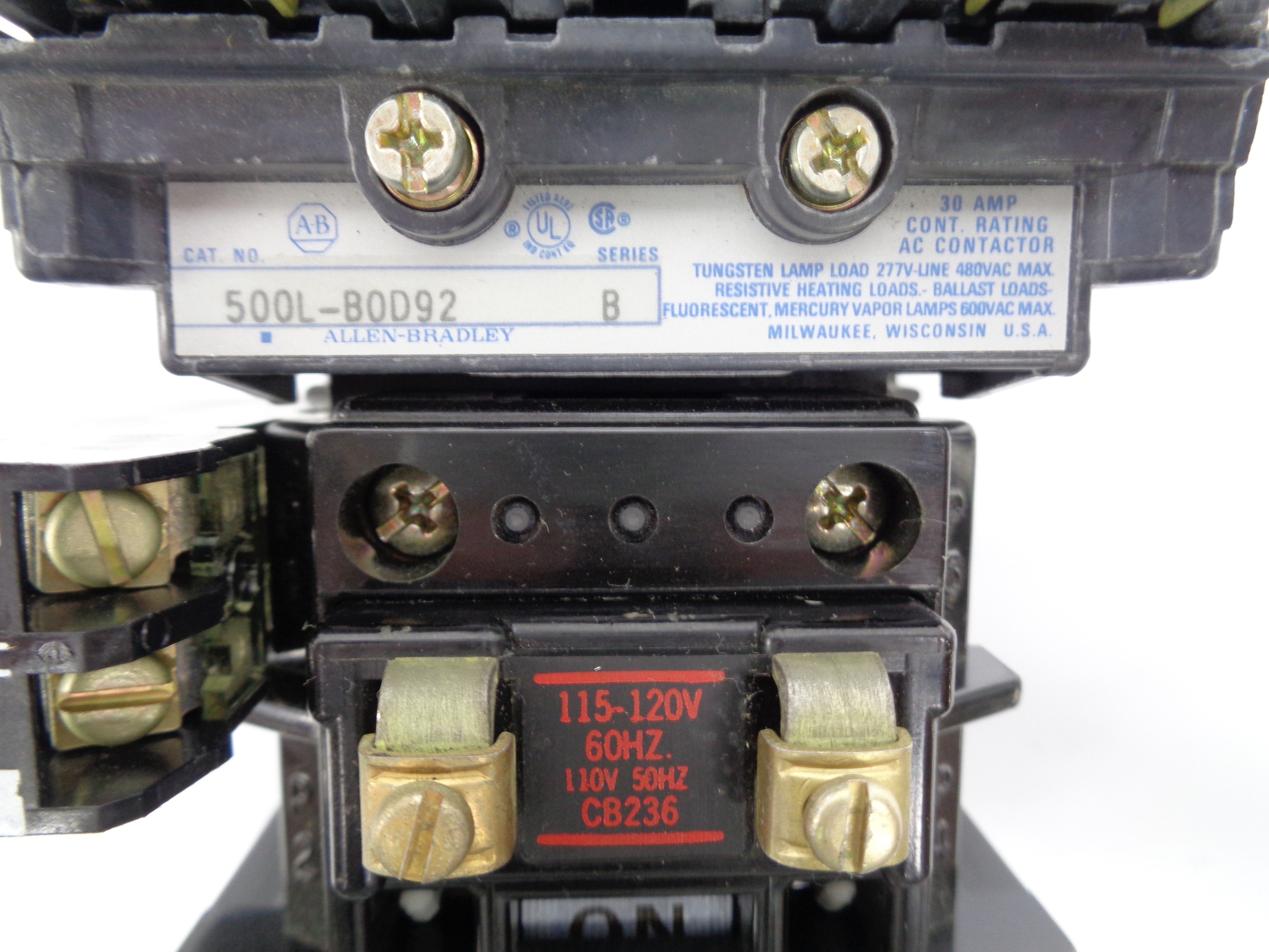 ALLEN BRADLEY 500L-BOD92 SER. B 115V (AS PICTURED) NSNP