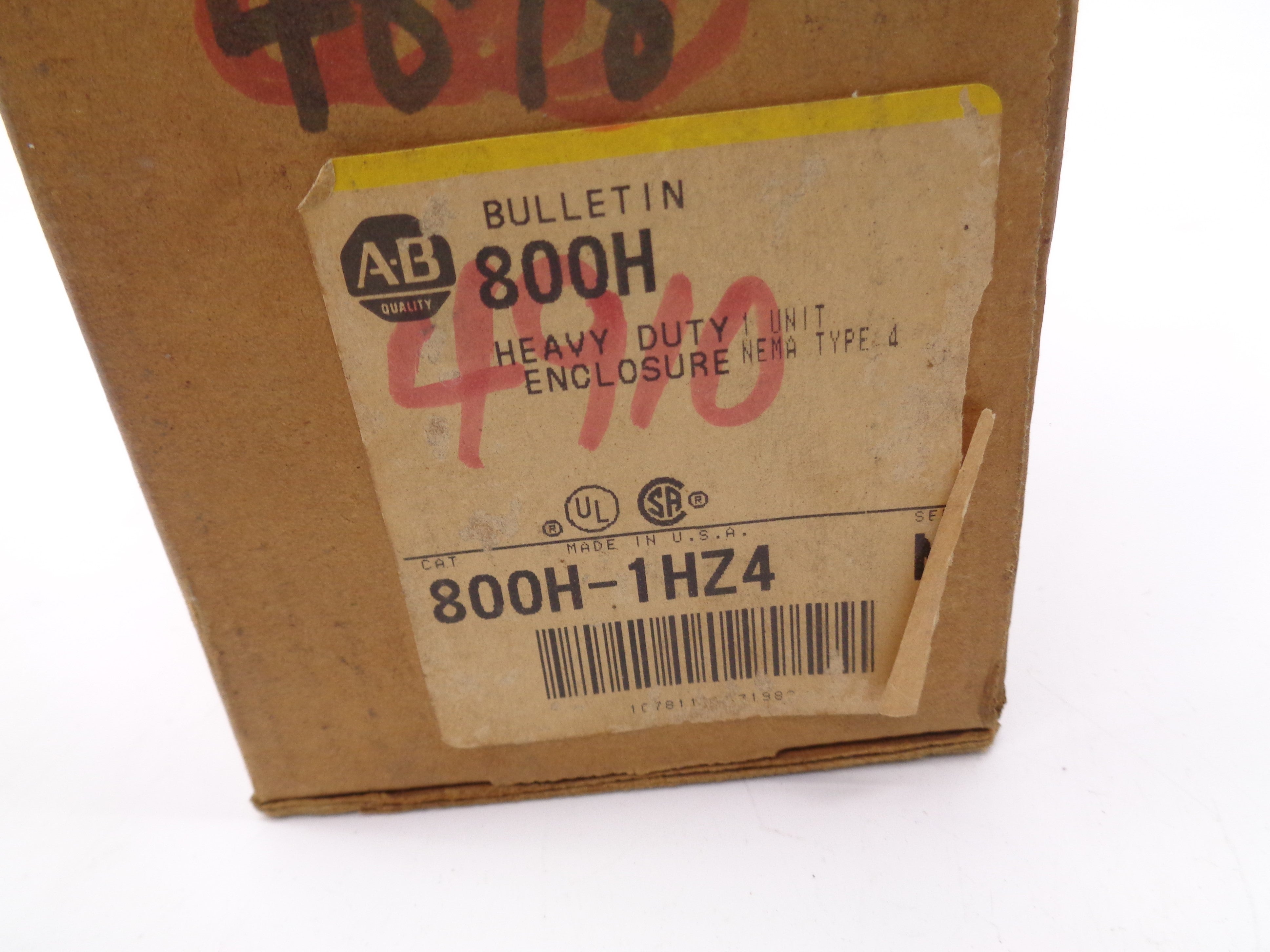 ALLEN BRADLEY 800H-1HZ4 SER. N (BR/YL) NSMP