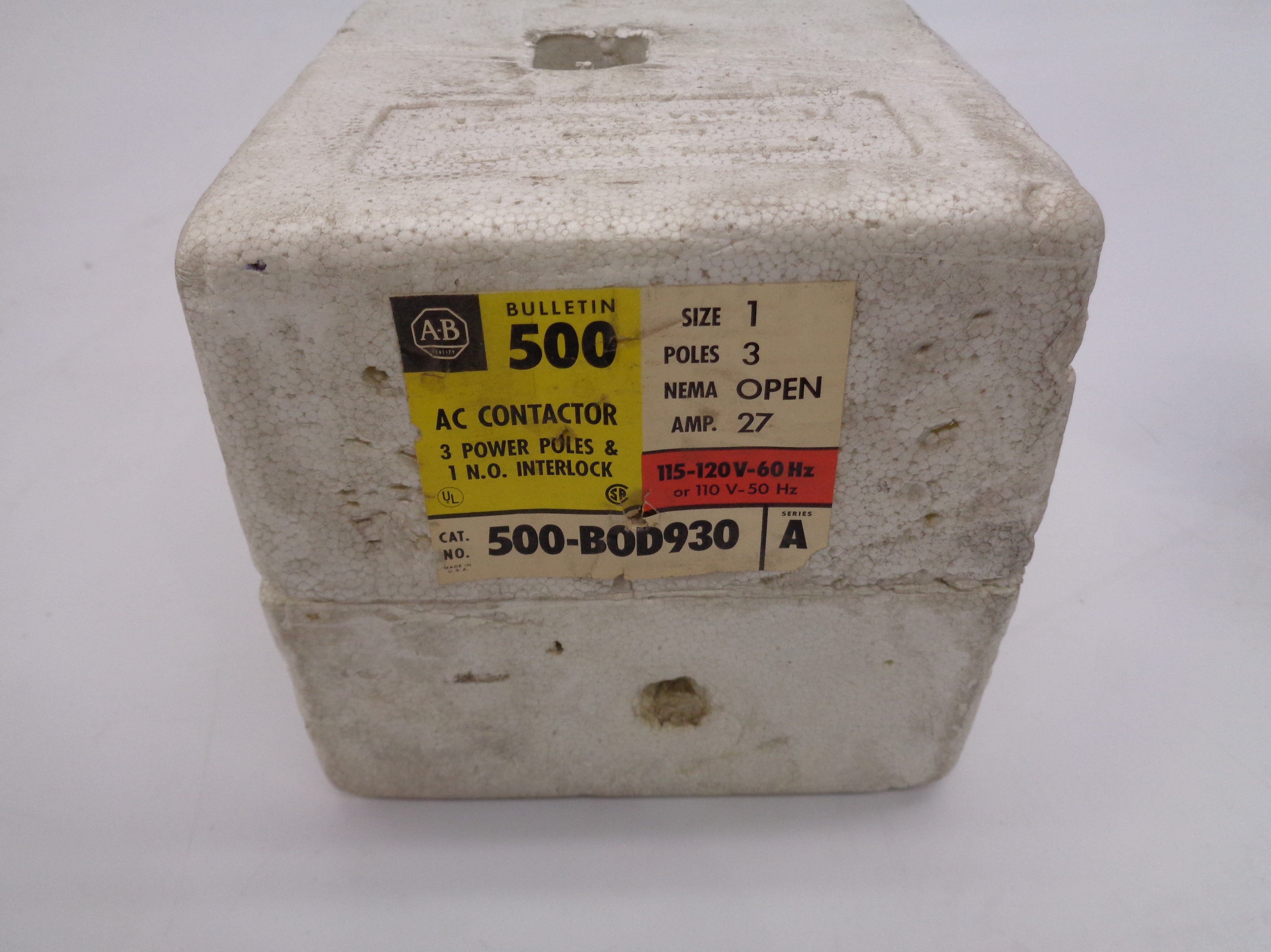 ALLEN BRADLEY 500-BOD930 SER. A 120V (WH/YL) NSMP