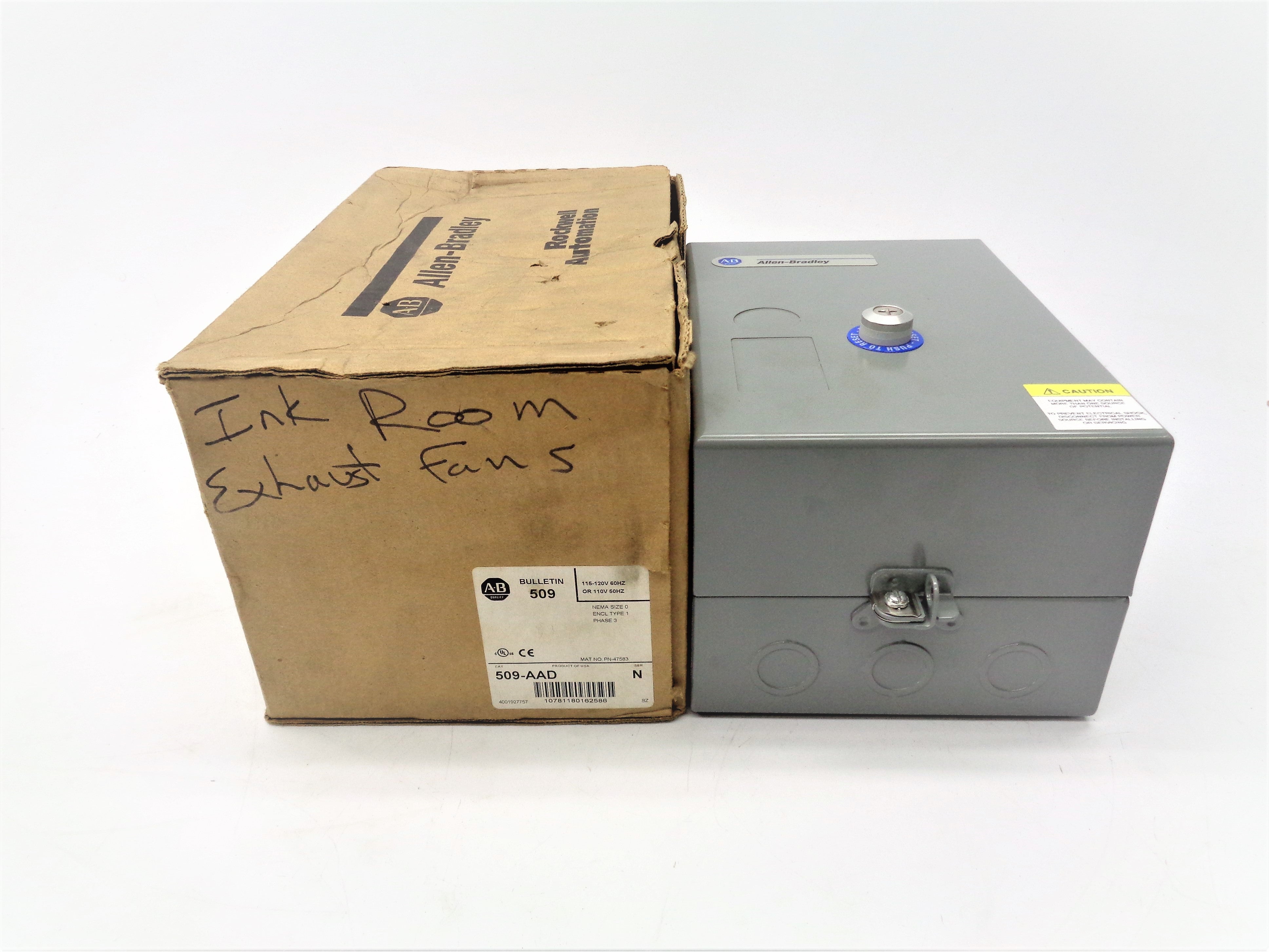 ALLEN BRADLEY 509-AAD SER. N 110/115-120V (BR/WH) NSMP