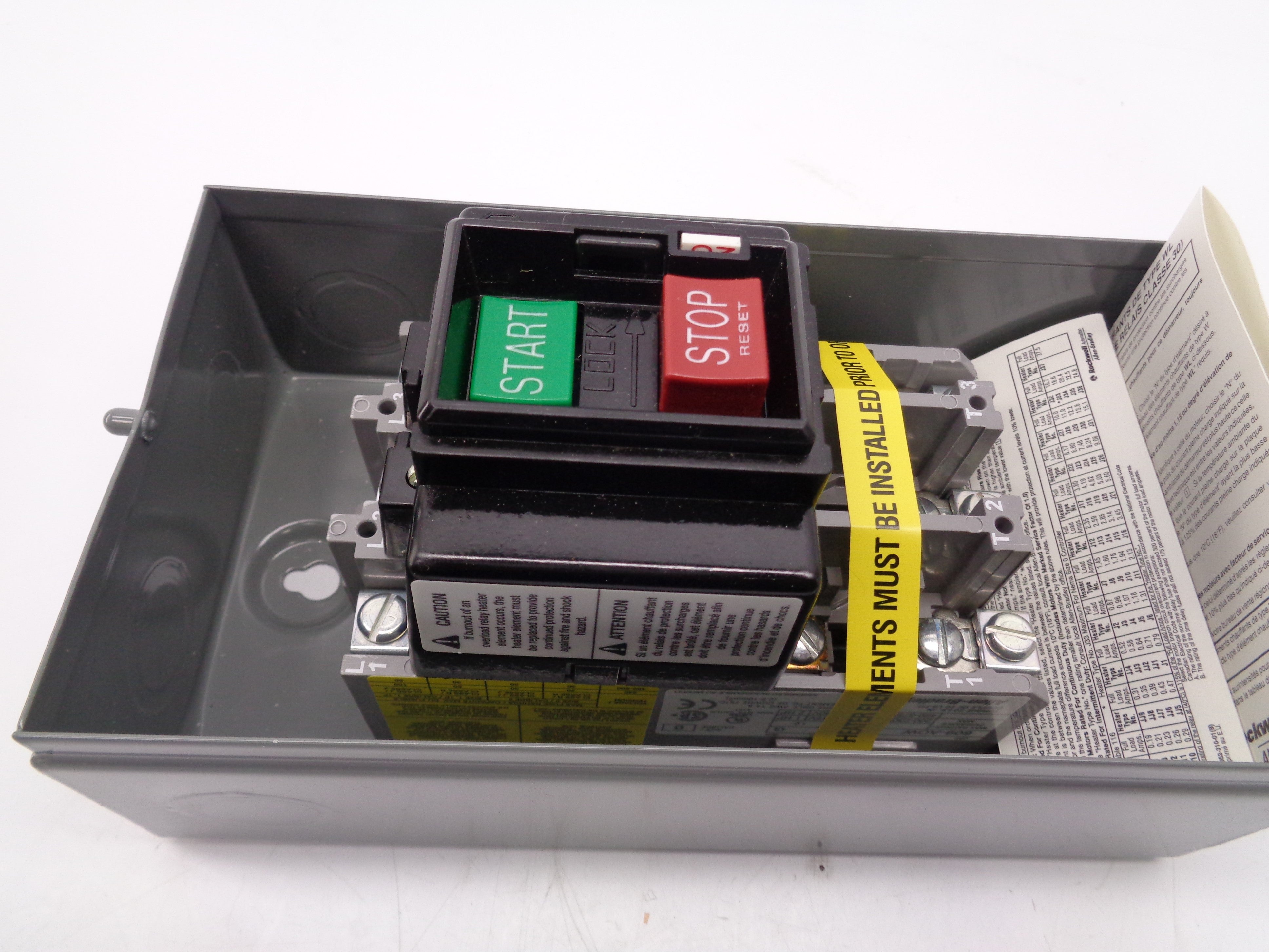ALLEN BRADLEY 609-AAW SER. H 600V (BR/WH) NSMP