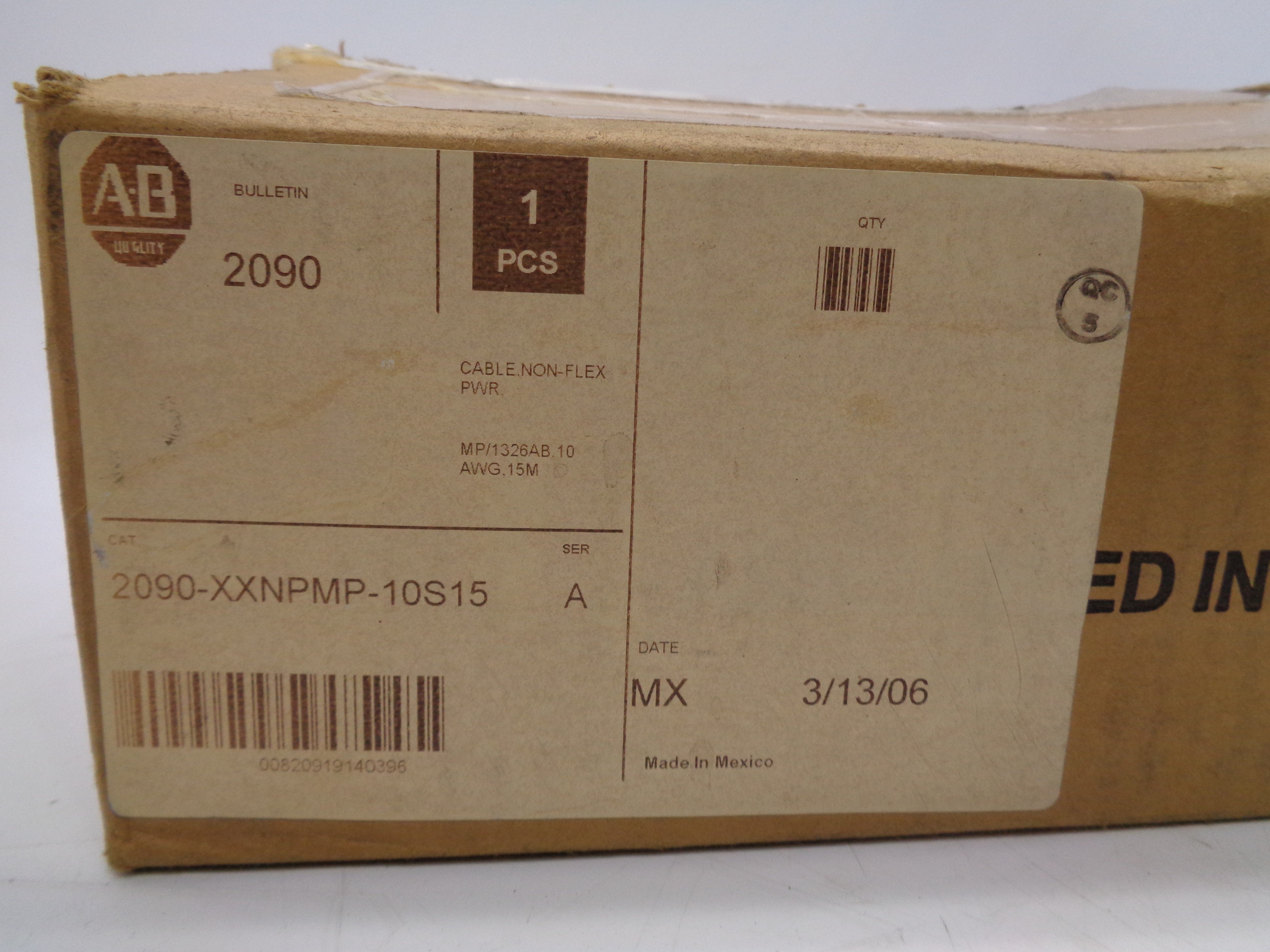 ALLEN BRADLEY 2090-XXNPMP-10S15 SER. A (BR/WH) NSMP