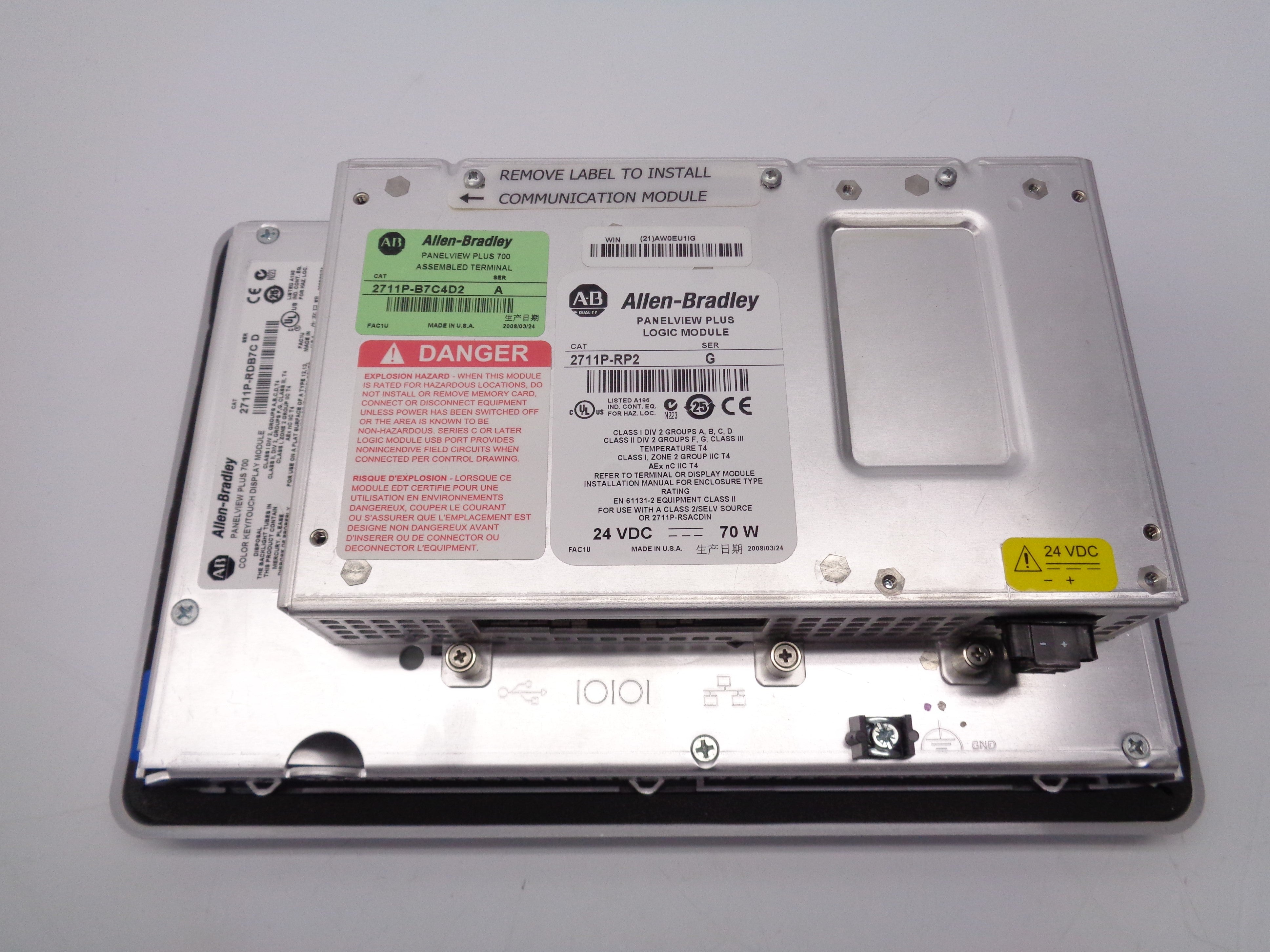 ALLEN BRADLEY 2711P-B7C4D2 SER. A (BR/WH) NSMP