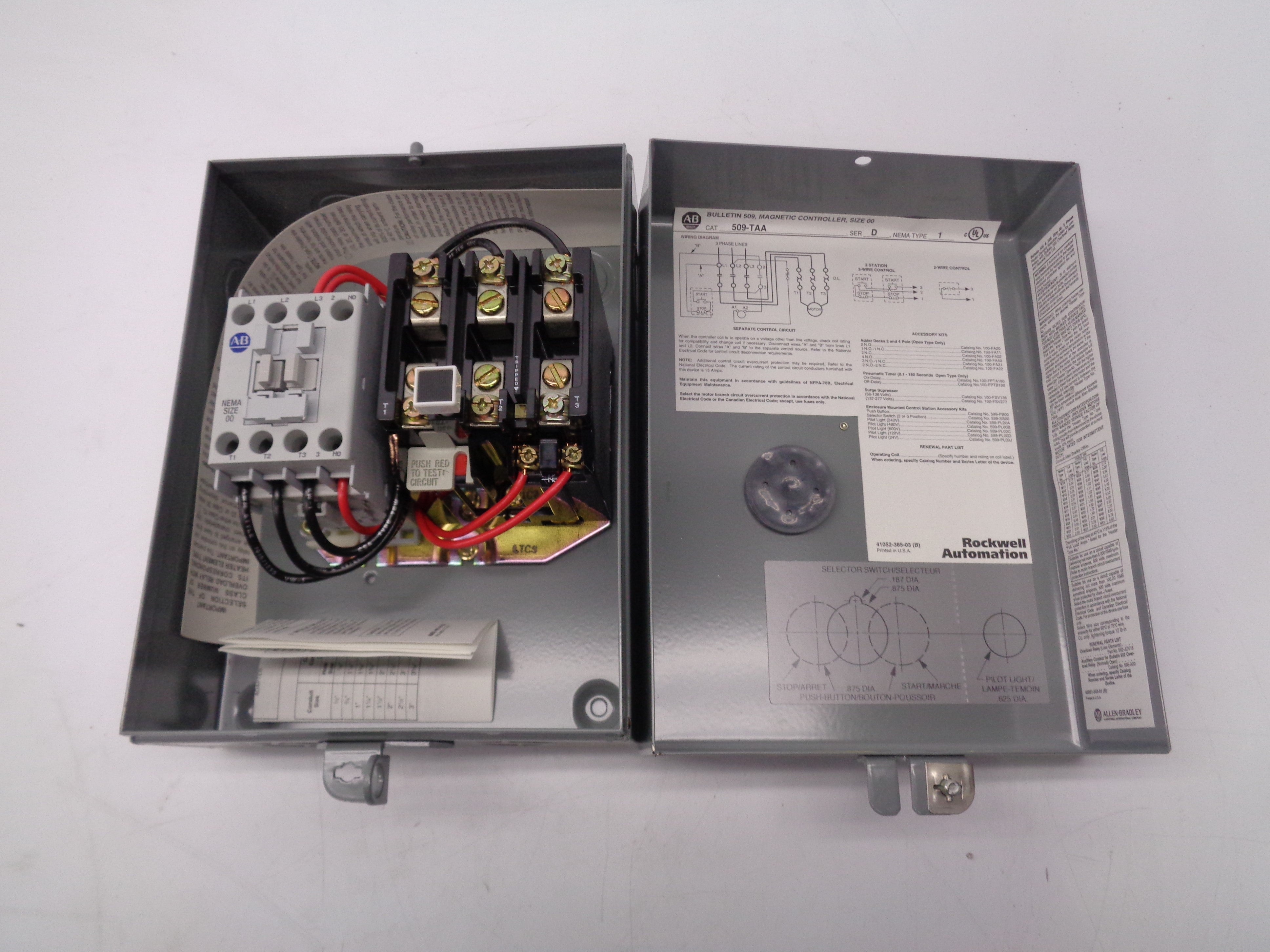INDUSTRIAL SPARE PART 509-TAA SER. D (BR/WH) NSMP