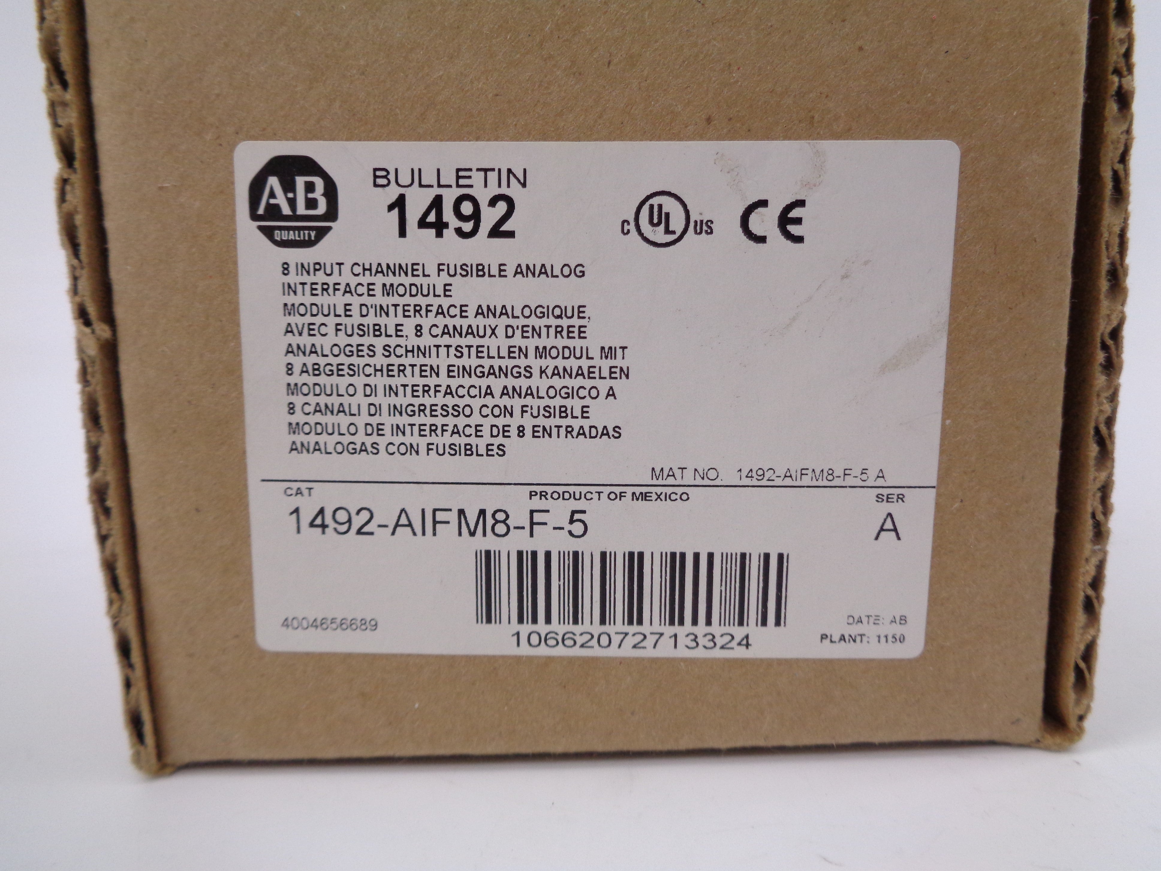 ALLEN BRADLEY 1492-AIFM8-F-5 SER. A (BR/WH) NSMP
