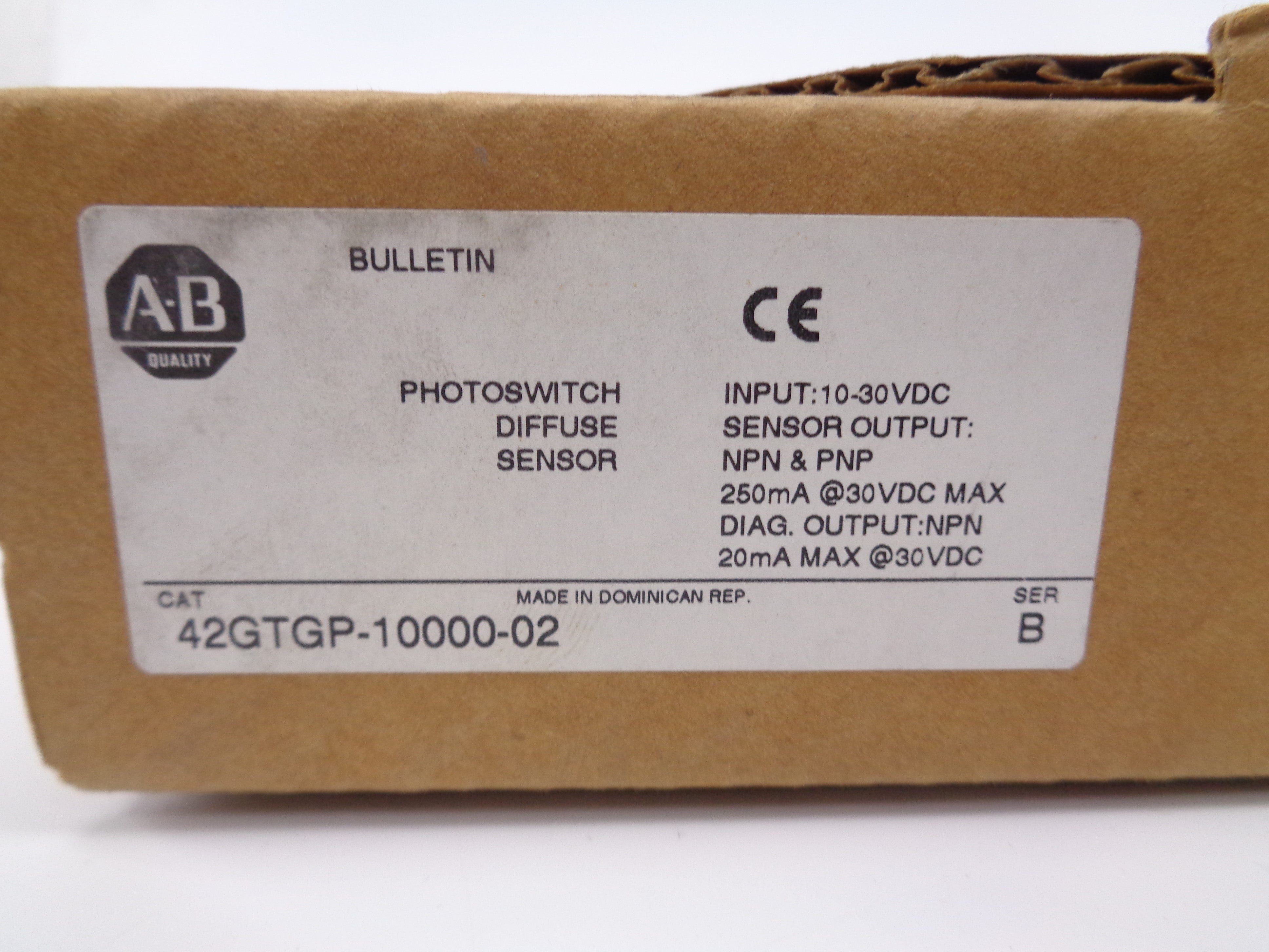 INDUSTRIAL SPARE PART 42GTGP-10000-02 SER. B (BR/WH) NSMP