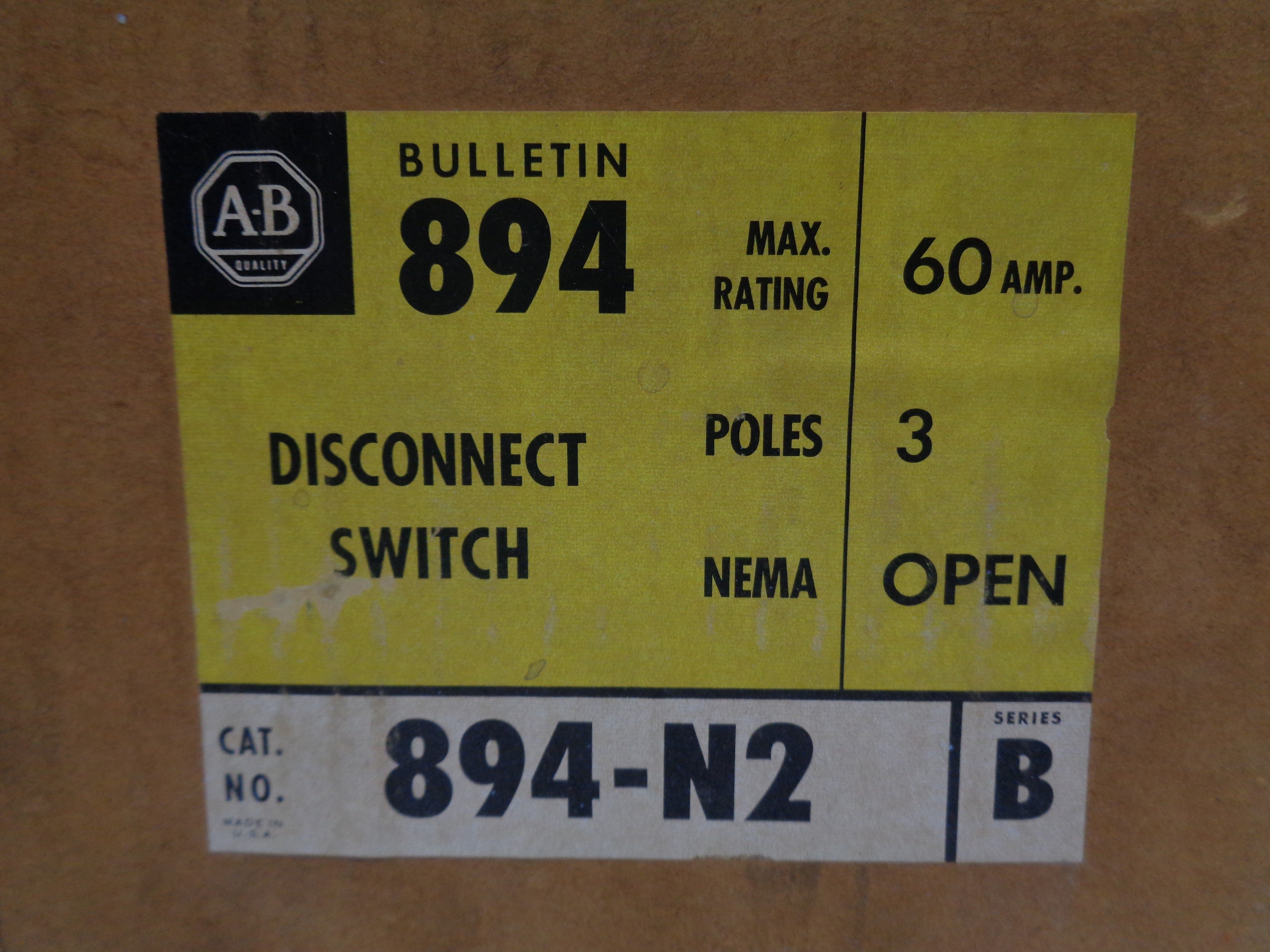 INDUSTRIAL SPARE PART 894-N2 SER. B (BR/YL) NSMP